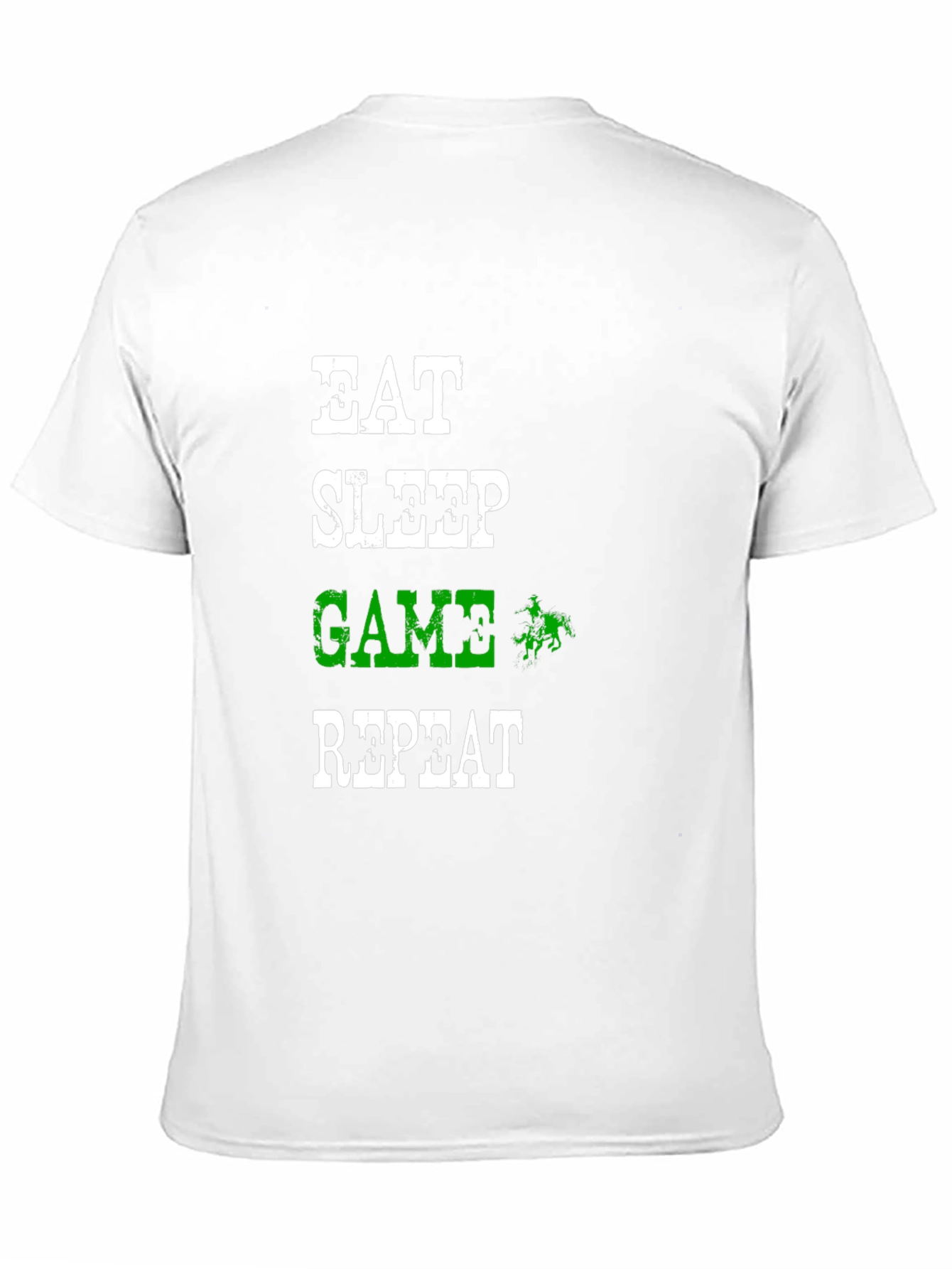 Eat Sleep Game Repeat Black Graphic T-Shirt