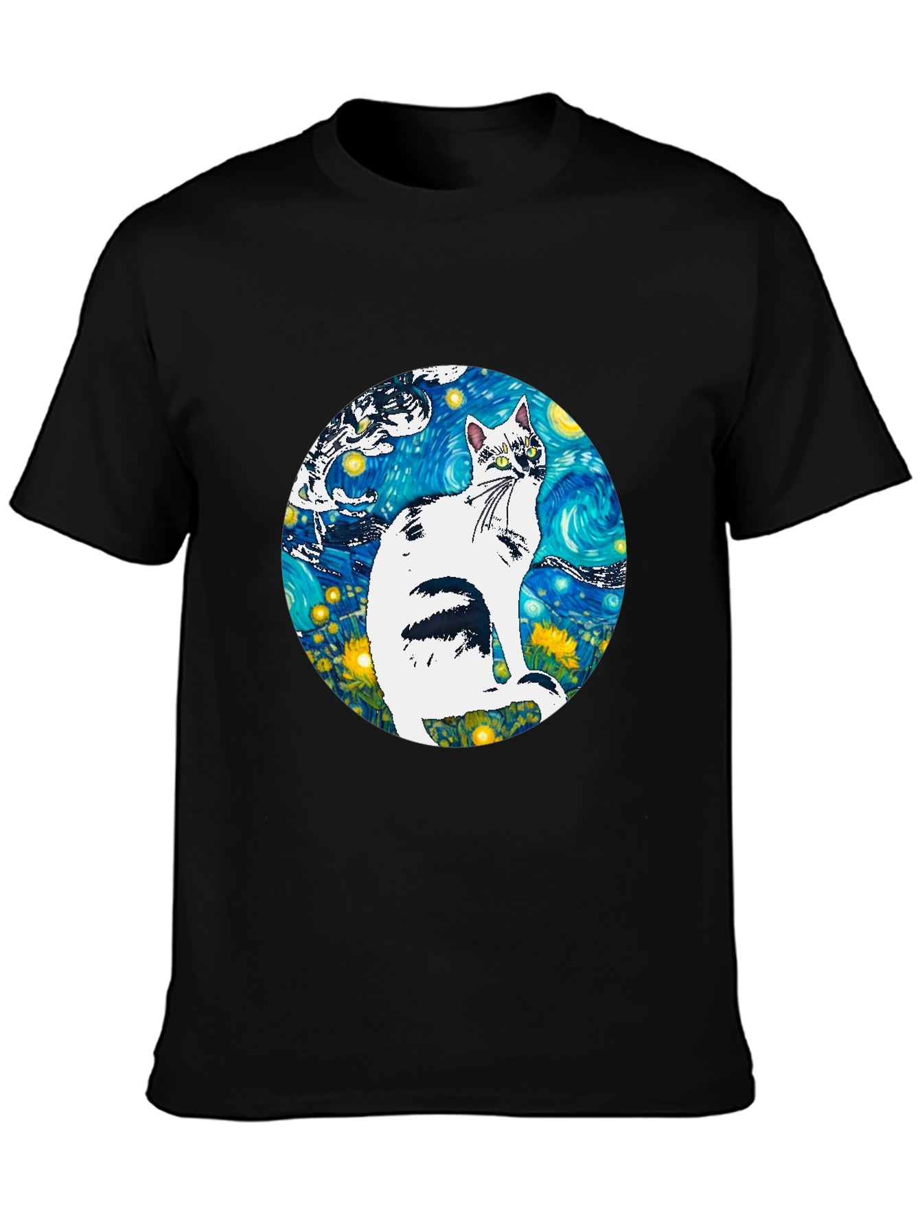 Starry Night Cat T-Shirt