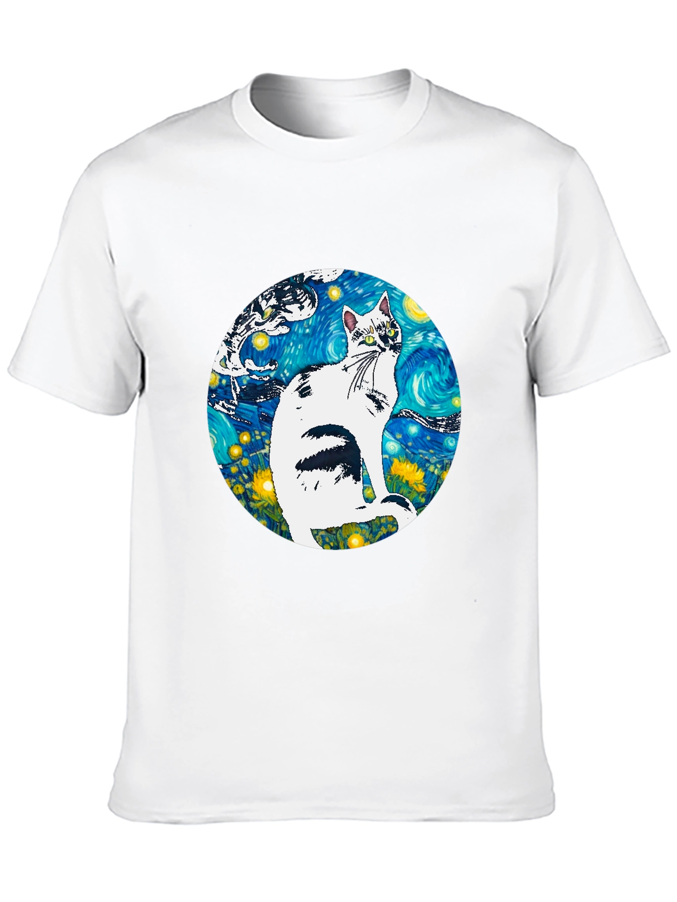 Starry Night Cat T-Shirt