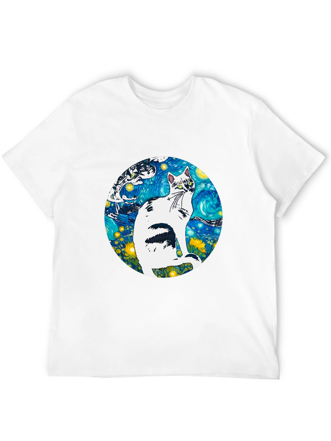 Starry Night Cat T-Shirt
