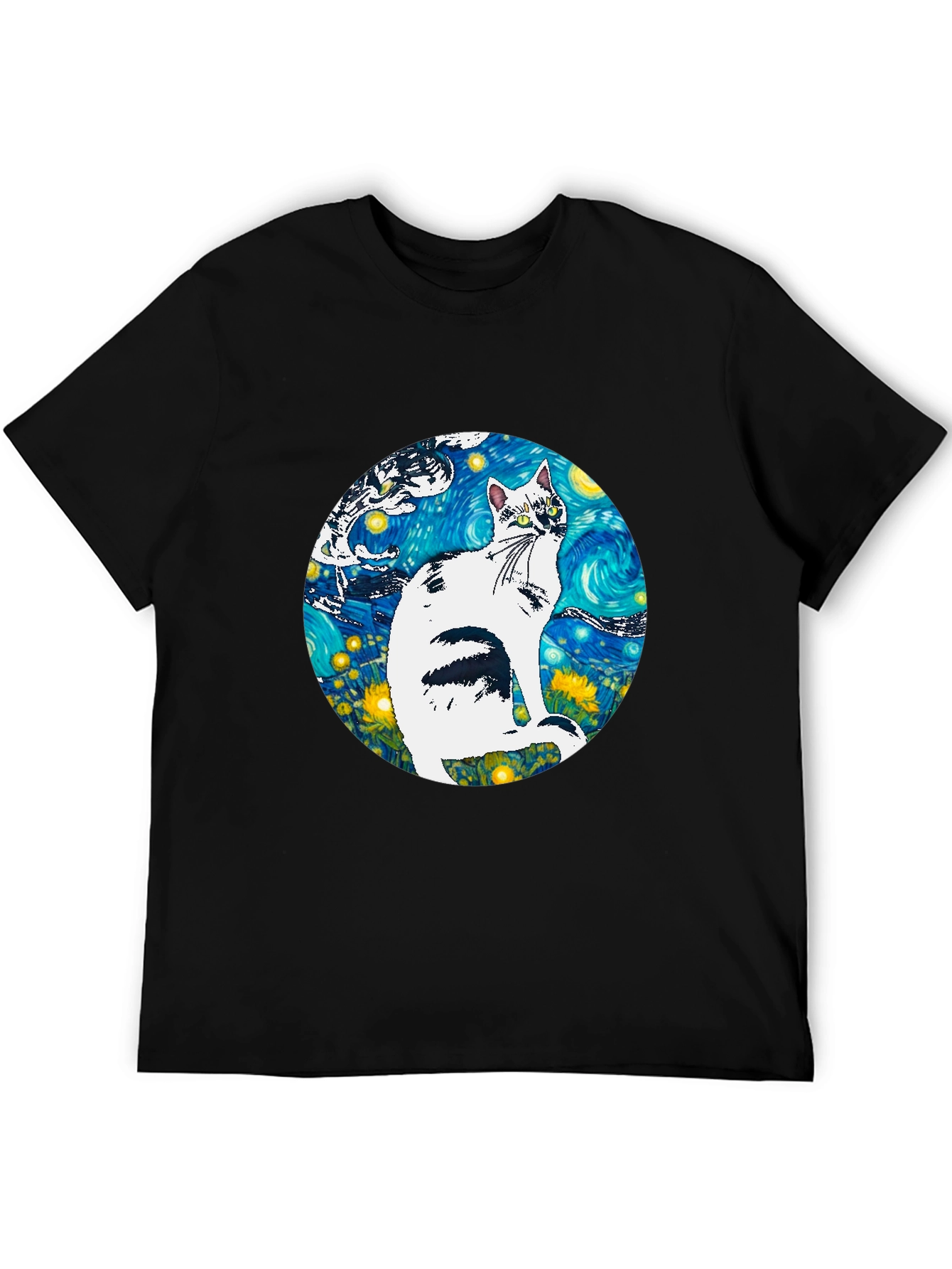Starry Night Cat T-Shirt