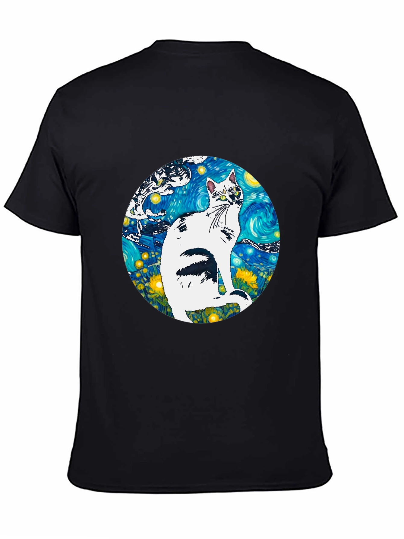 Starry Night Cat T-Shirt