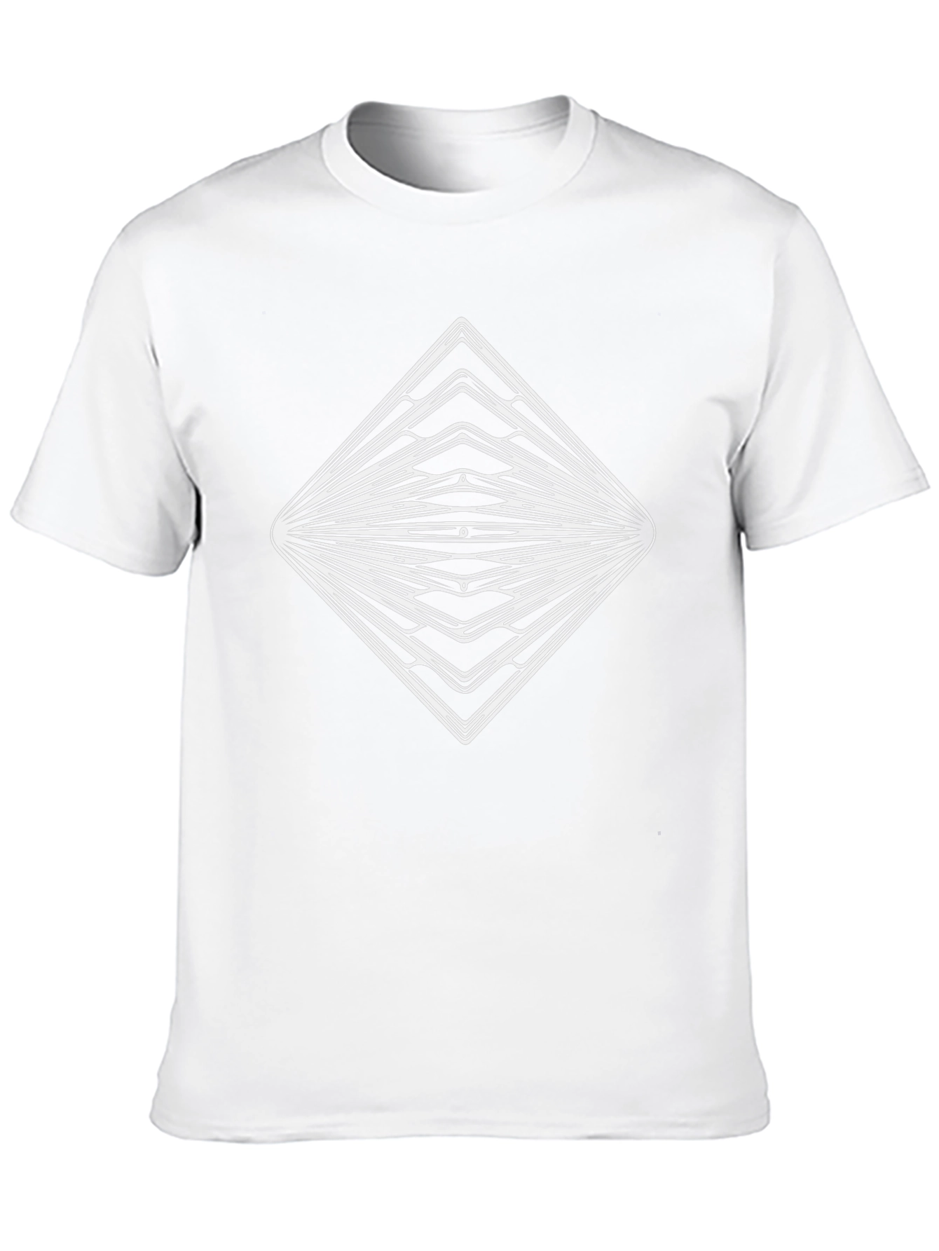 Geometric Diamond Graphic Black T-Shirt