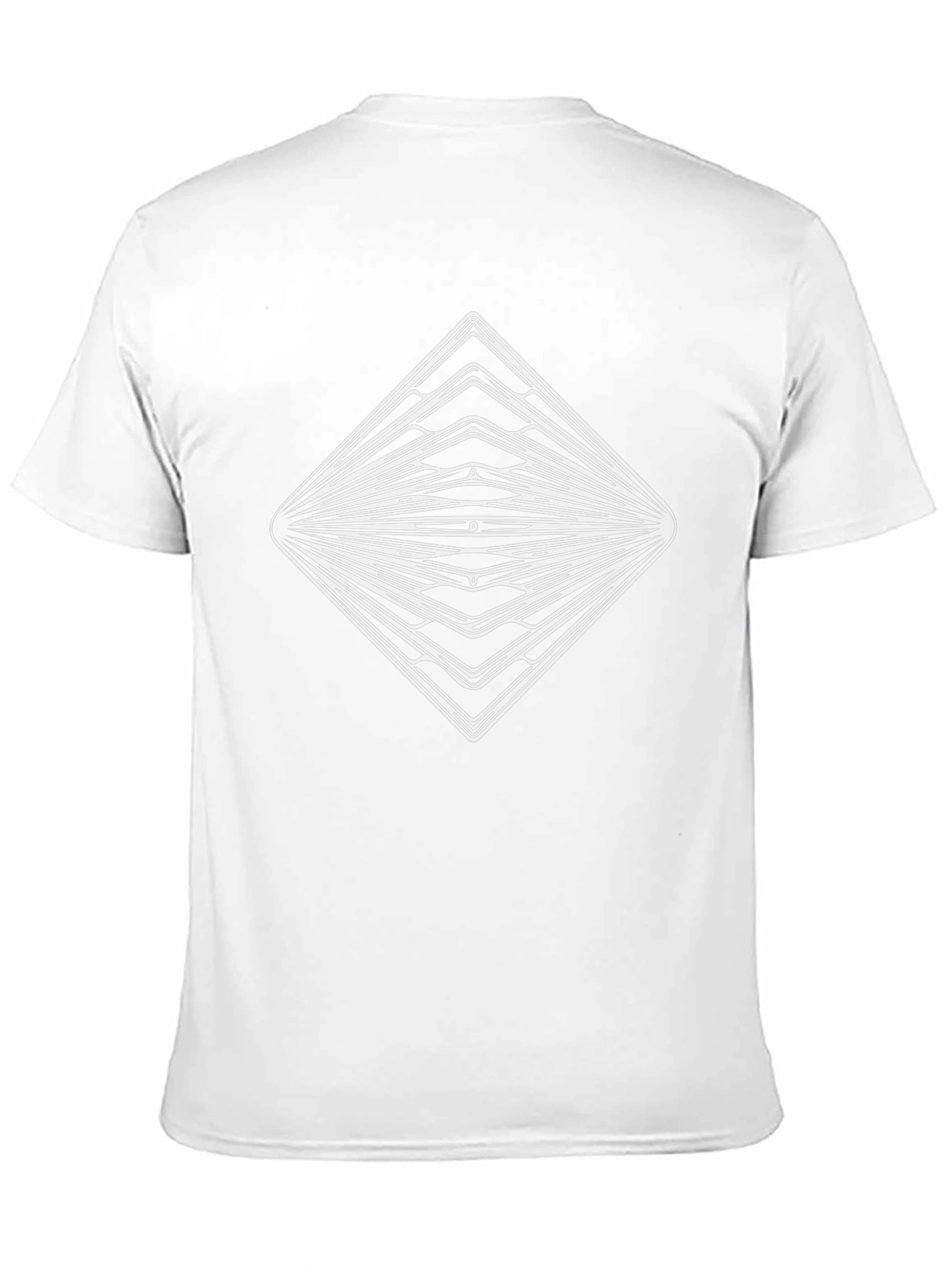 Geometric Diamond Graphic Black T-Shirt