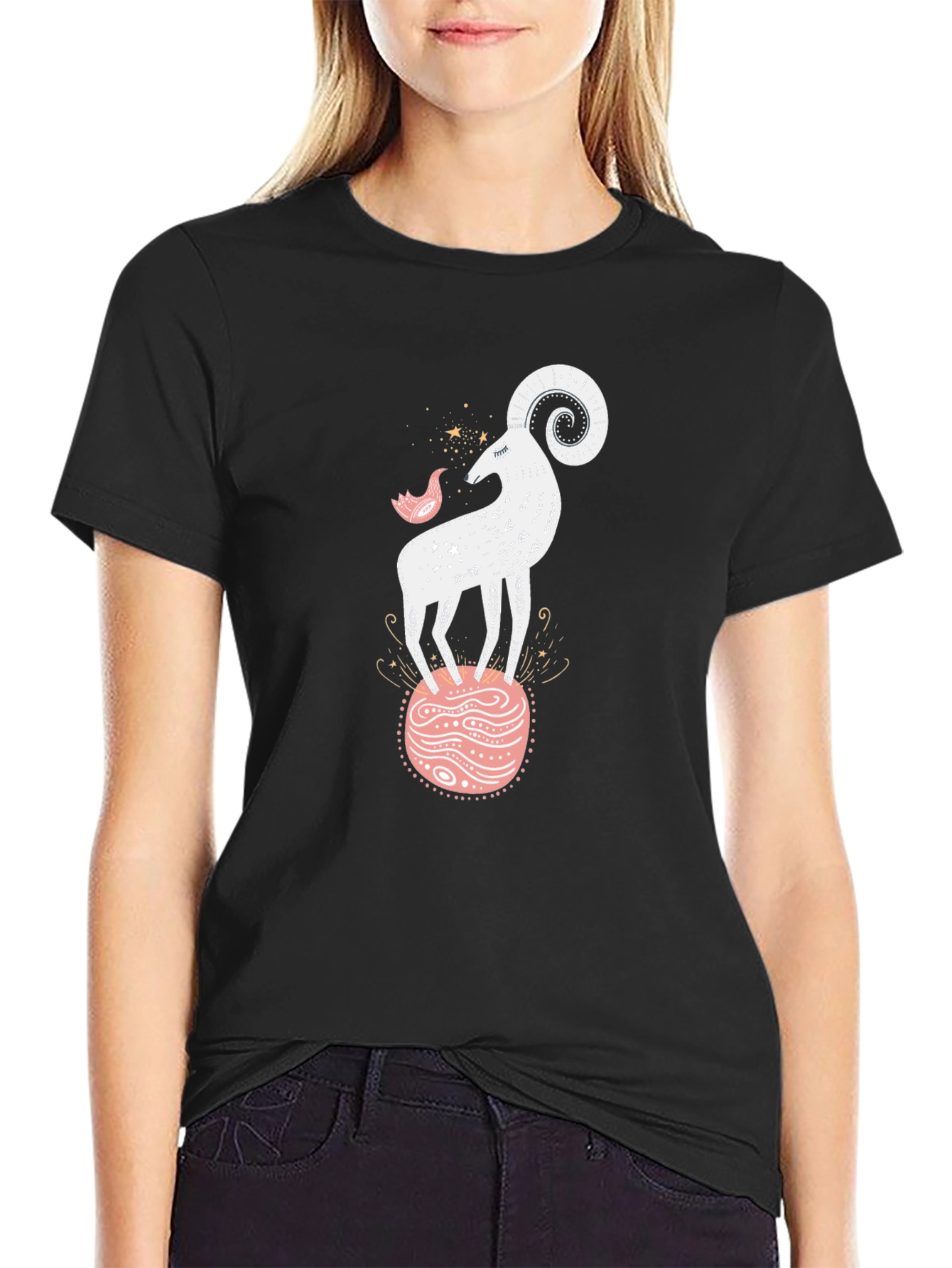 Ram on Pink Planet Graphic Tee
