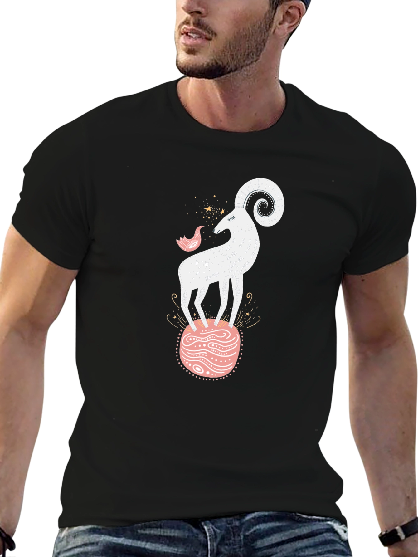 Ram on Pink Planet Graphic Tee