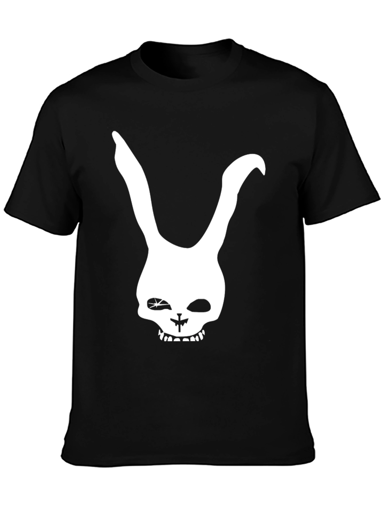 Black Bunny Skull Graphic Tee