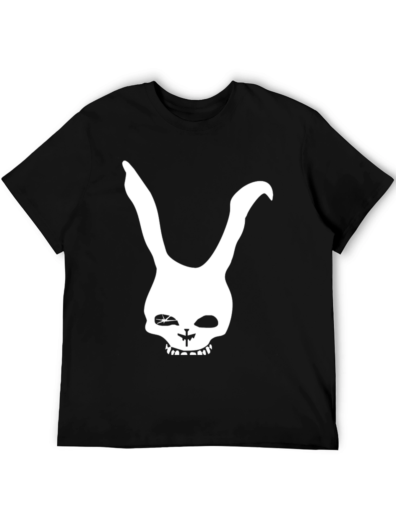 Black Bunny Skull Graphic Tee