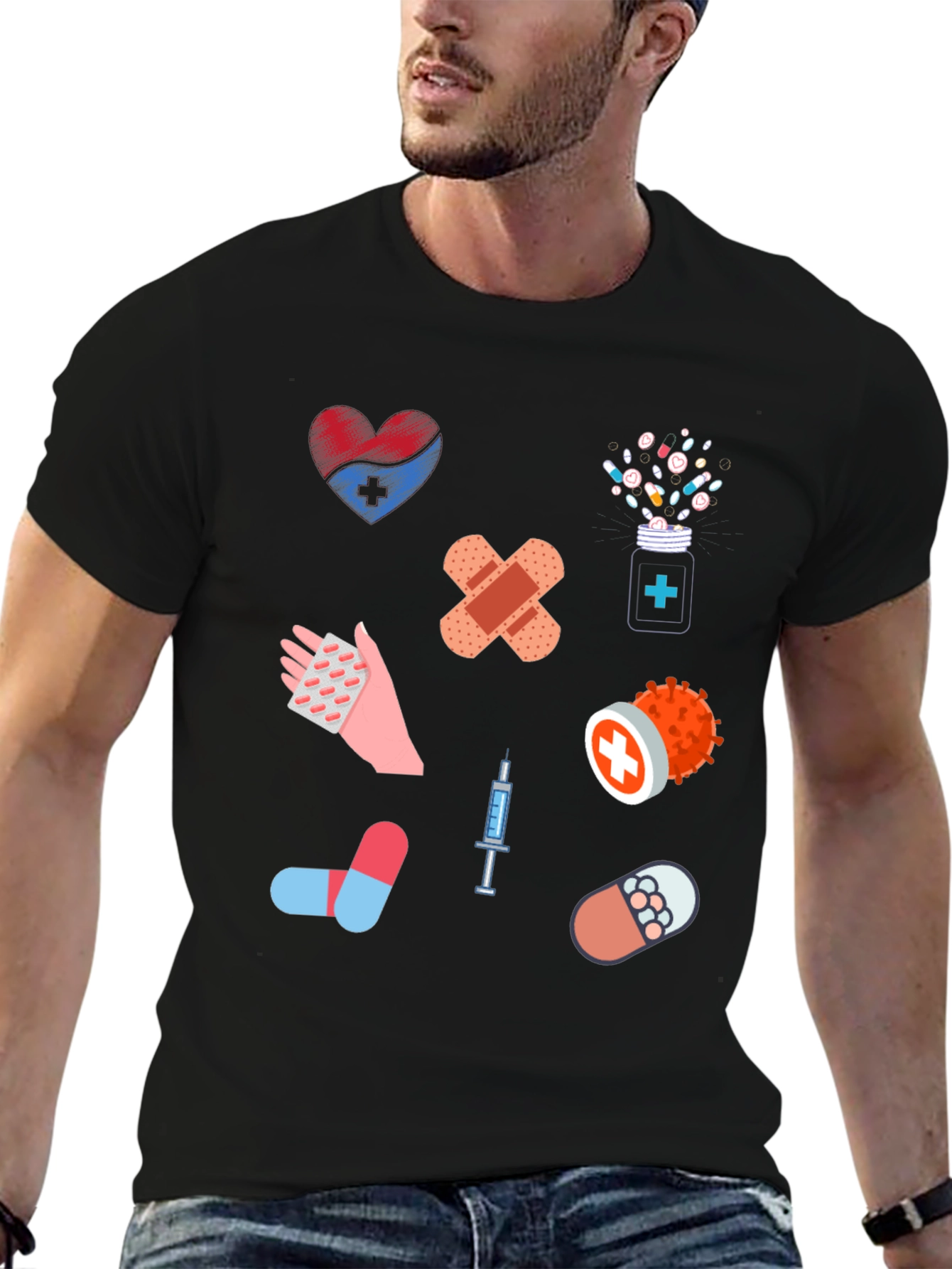 Medical Print T-Shirt - Novelty Healthcare Tee