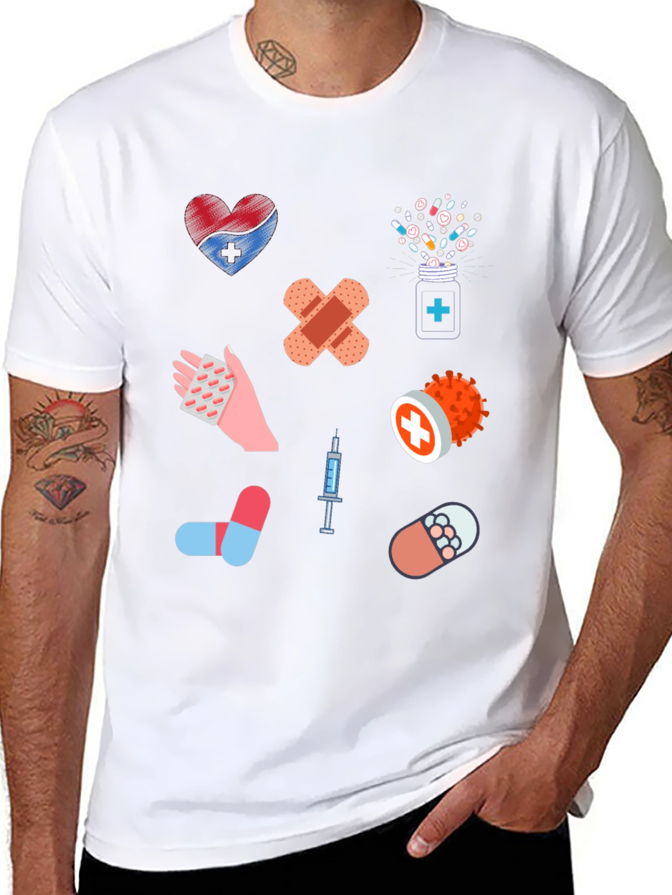 Medical Print T-Shirt - Novelty Healthcare Tee