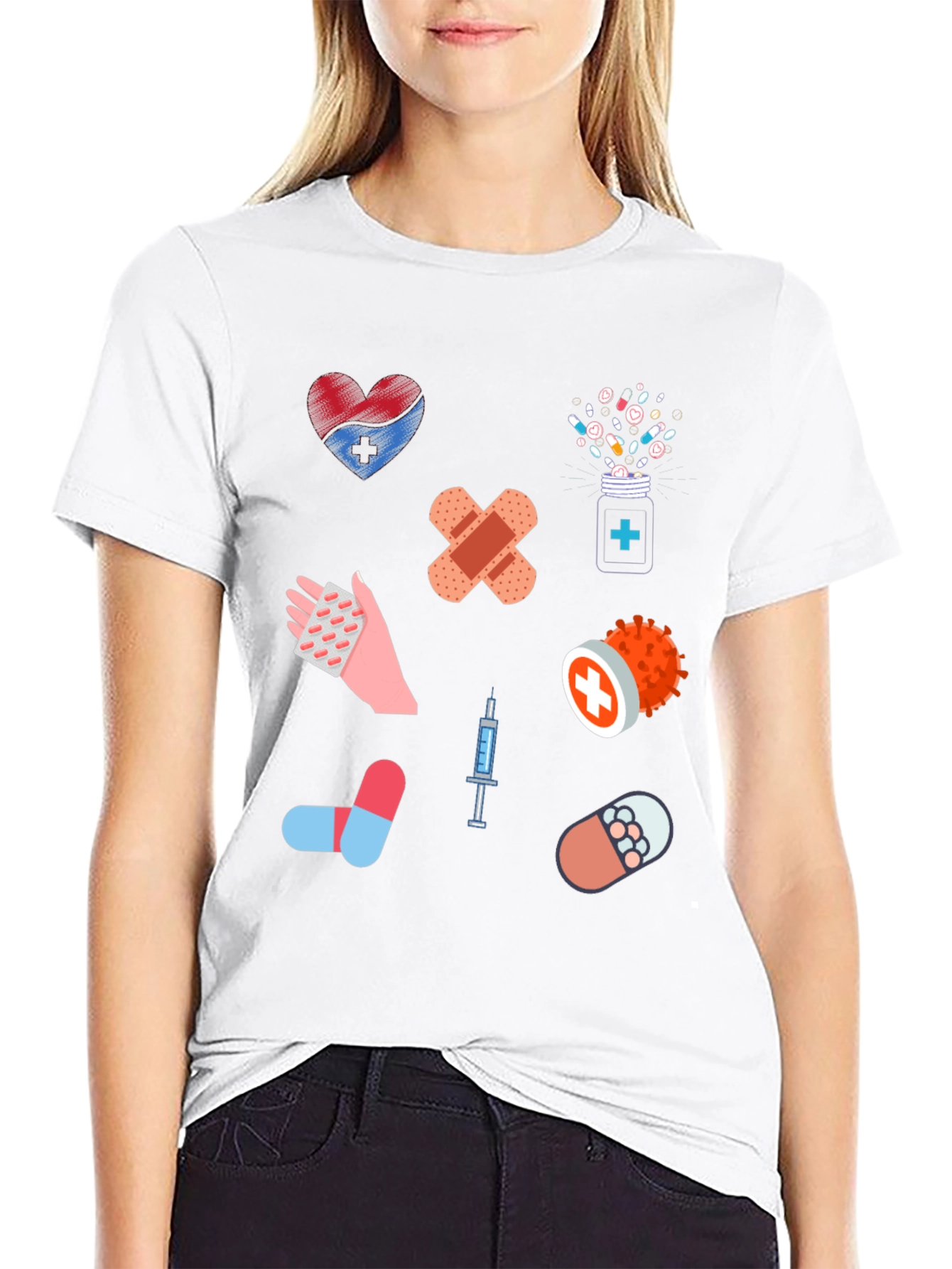 Medical Print T-Shirt - Novelty Healthcare Tee