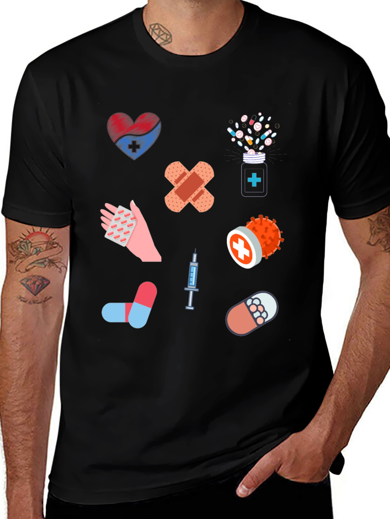 Medical Print T-Shirt - Novelty Healthcare Tee