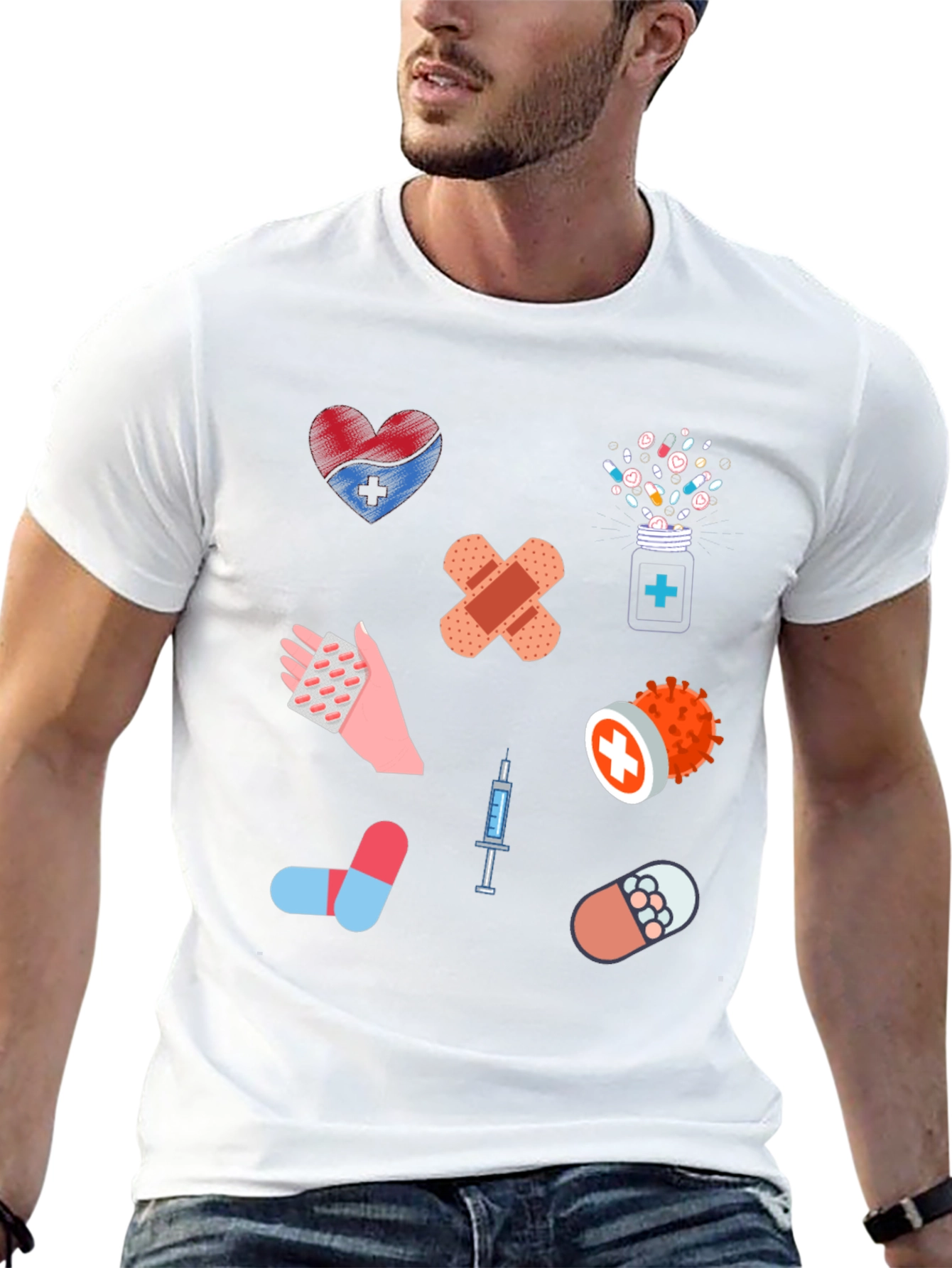 Medical Print T-Shirt - Novelty Healthcare Tee