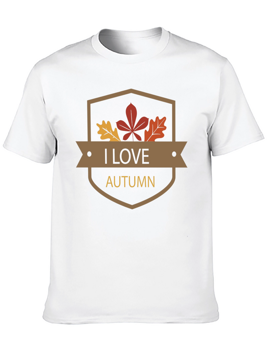 I Love Autumn Black T-Shirt