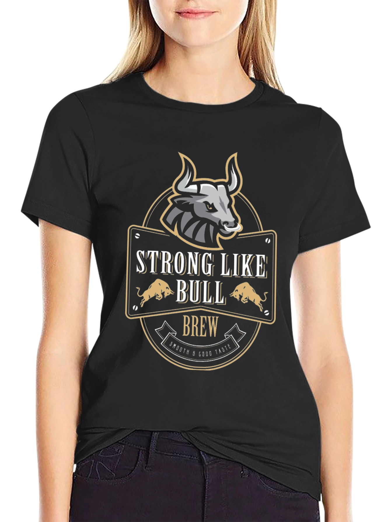 Strong Like Bull Brew Graphic Tee - Black