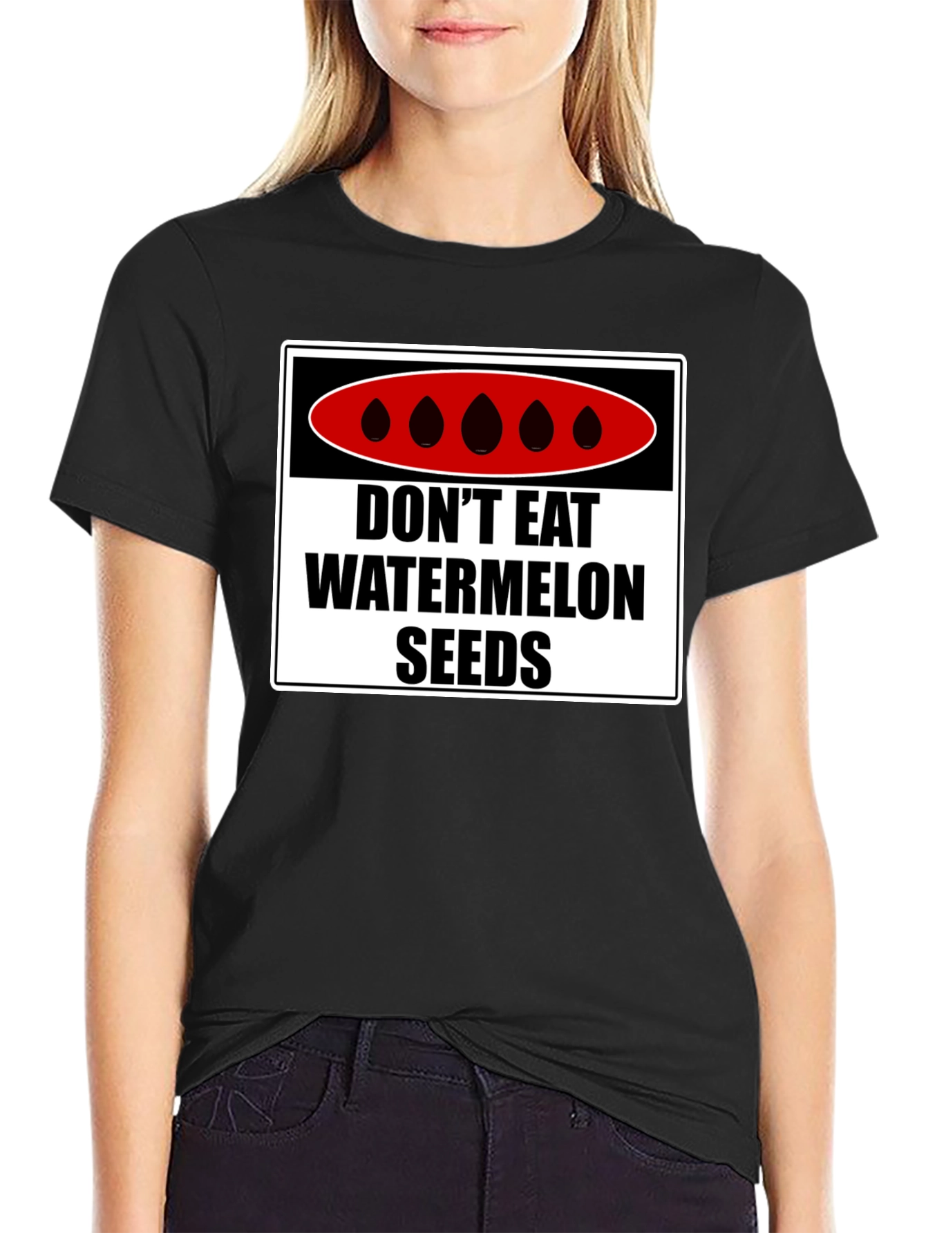 Dont Eat Watermelon Seeds T-Shirt Funny Warning Tee