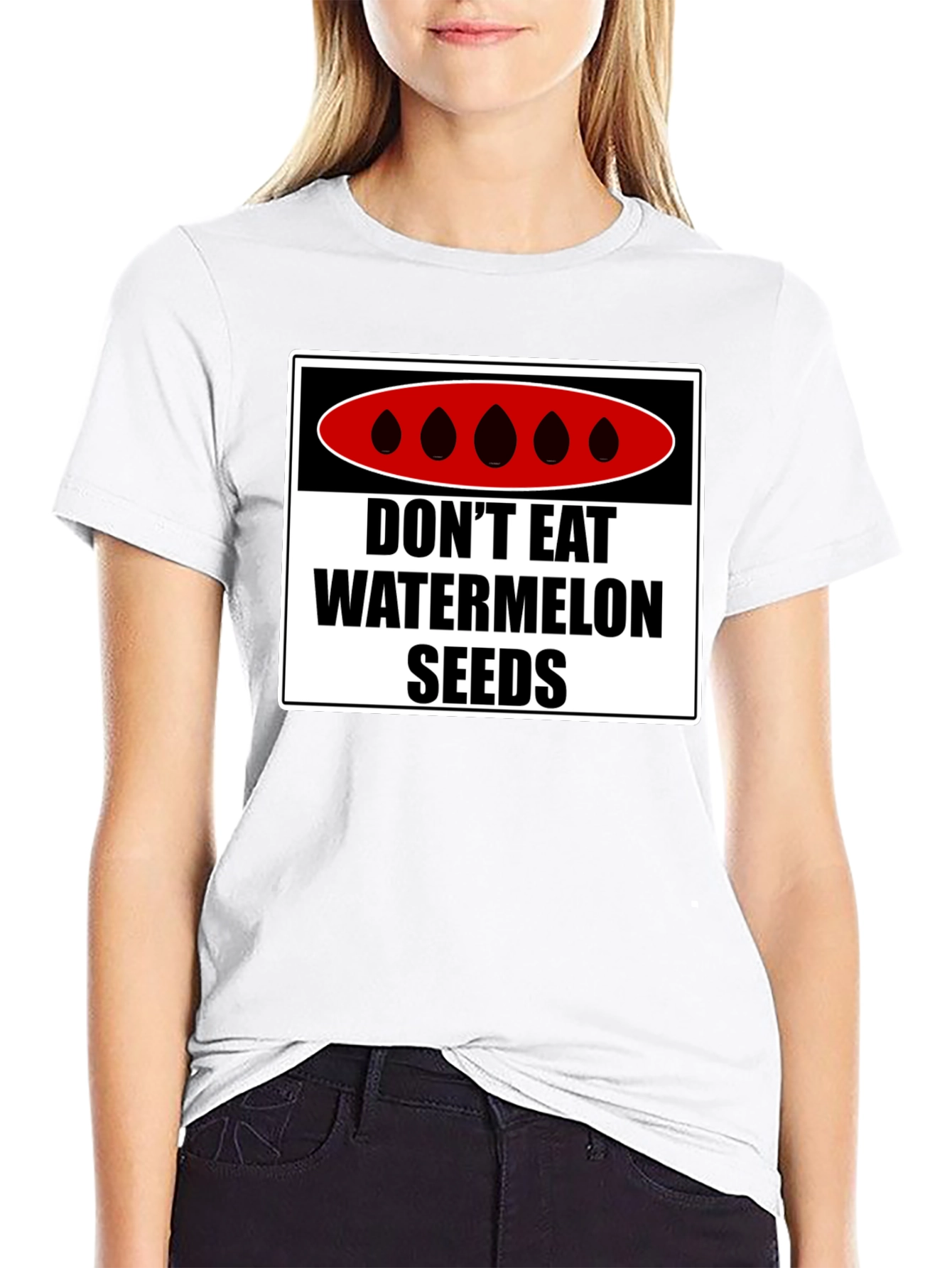 Dont Eat Watermelon Seeds T-Shirt Funny Warning Tee