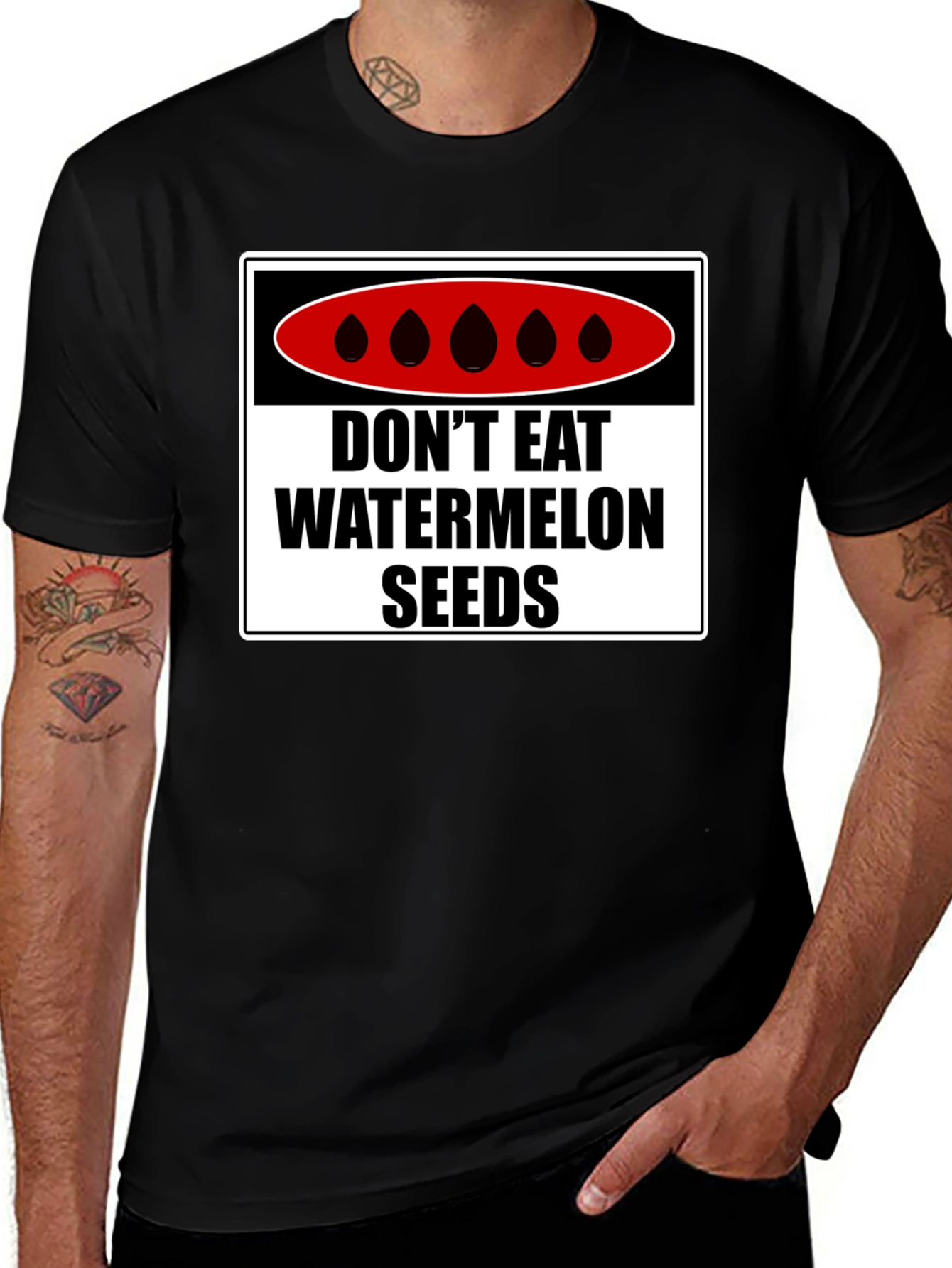 Dont Eat Watermelon Seeds T-Shirt Funny Warning Tee