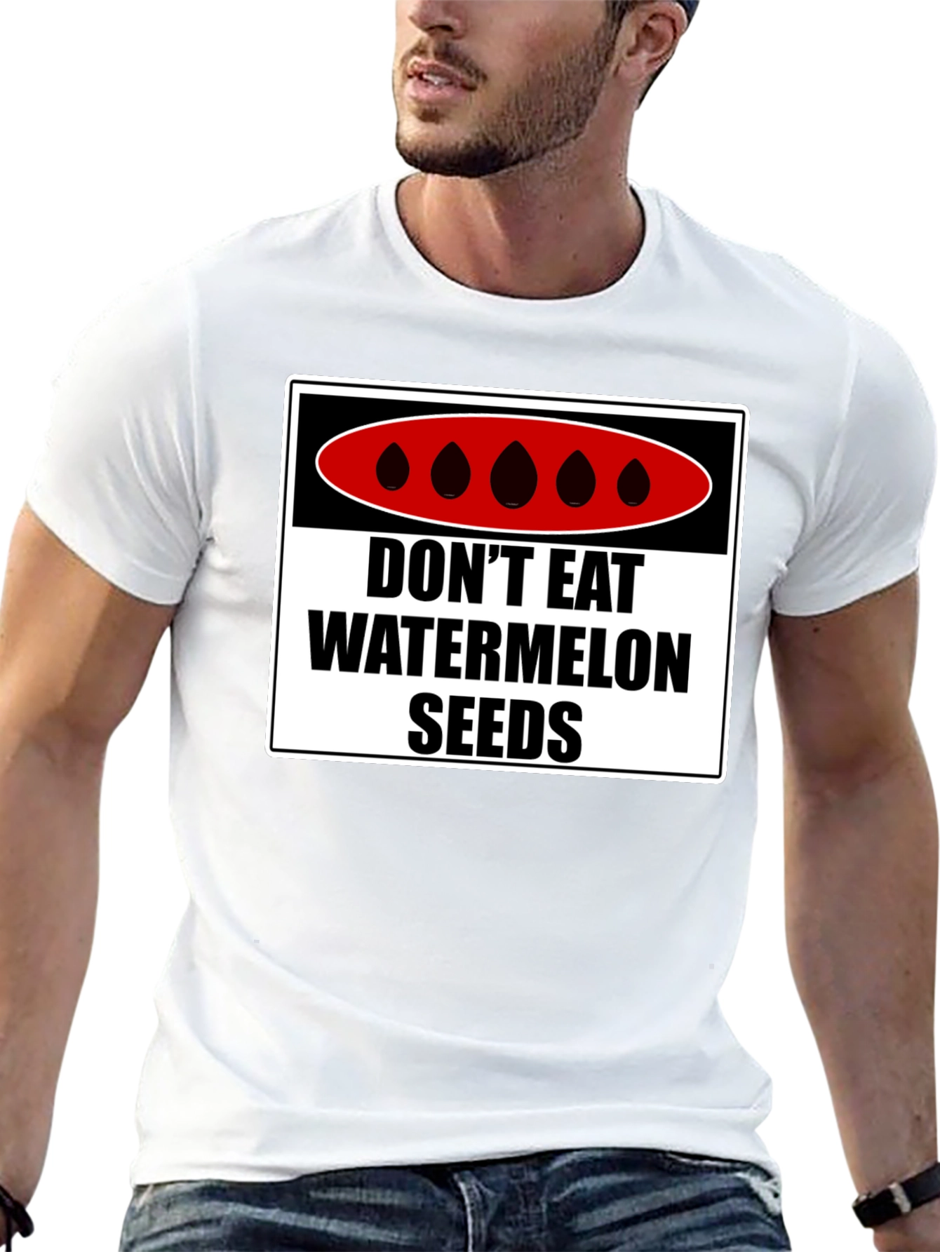 Dont Eat Watermelon Seeds T-Shirt Funny Warning Tee
