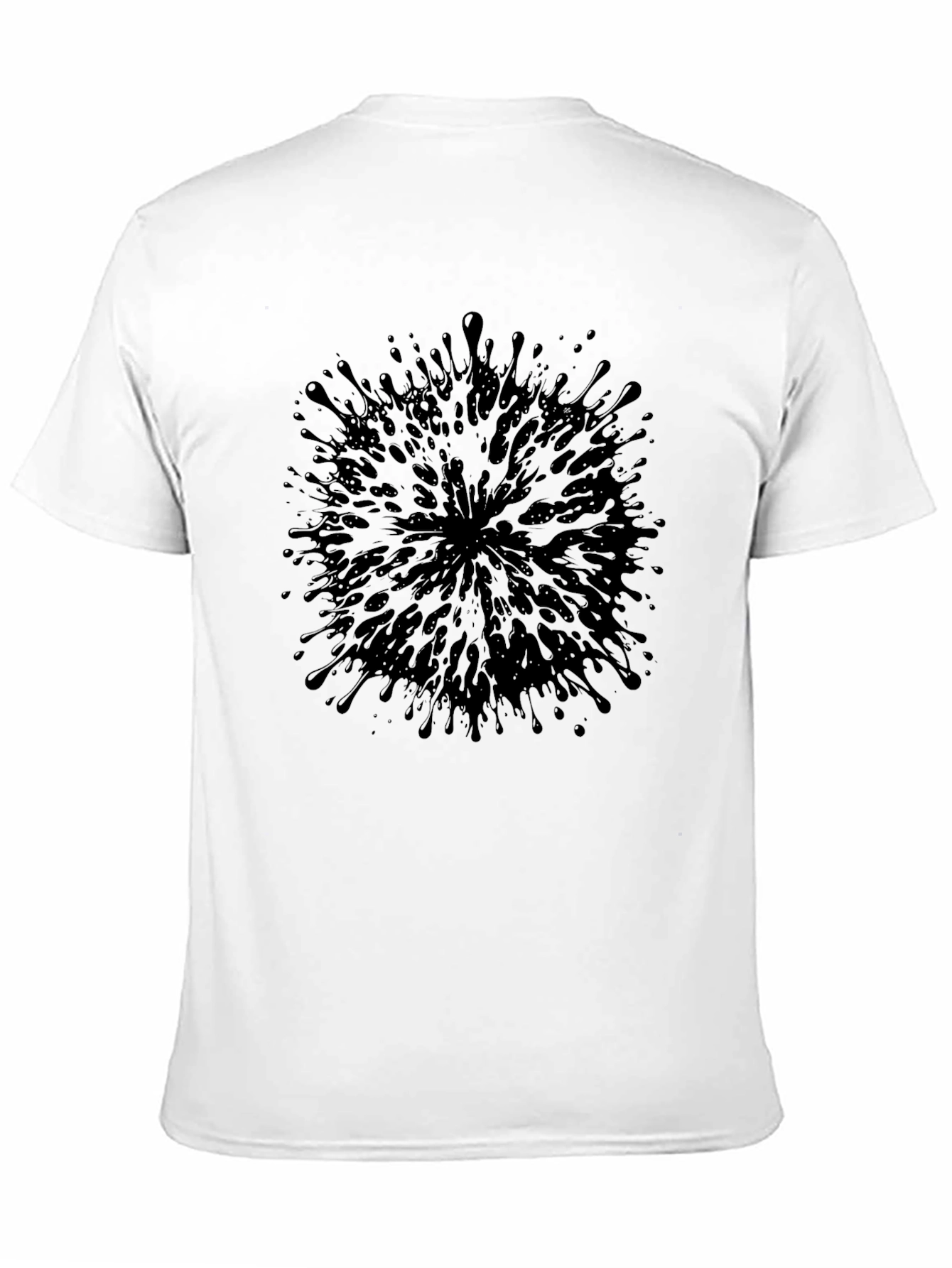 Abstract Splatter Black T-Shirt