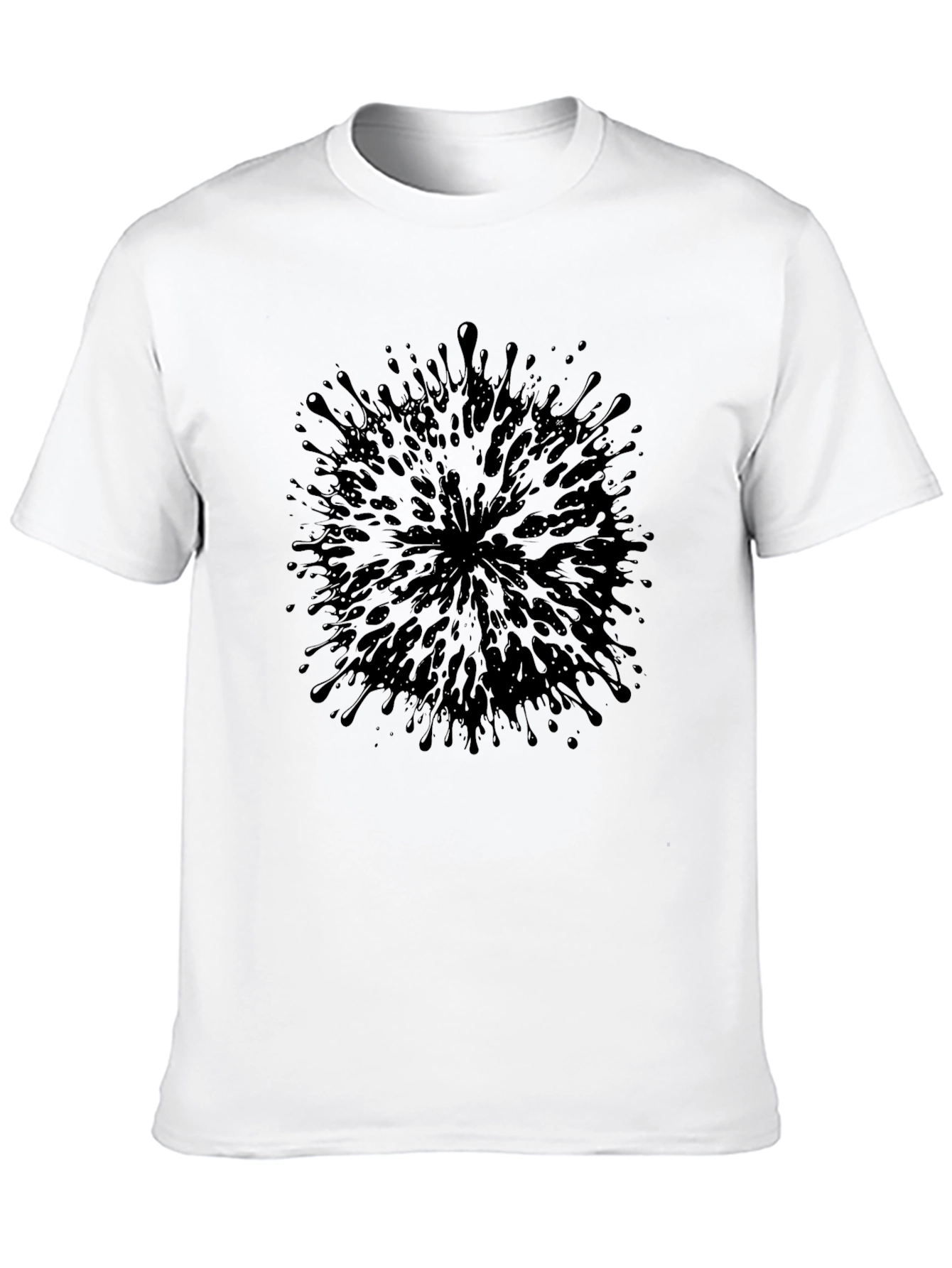 Abstract Splatter Black T-Shirt
