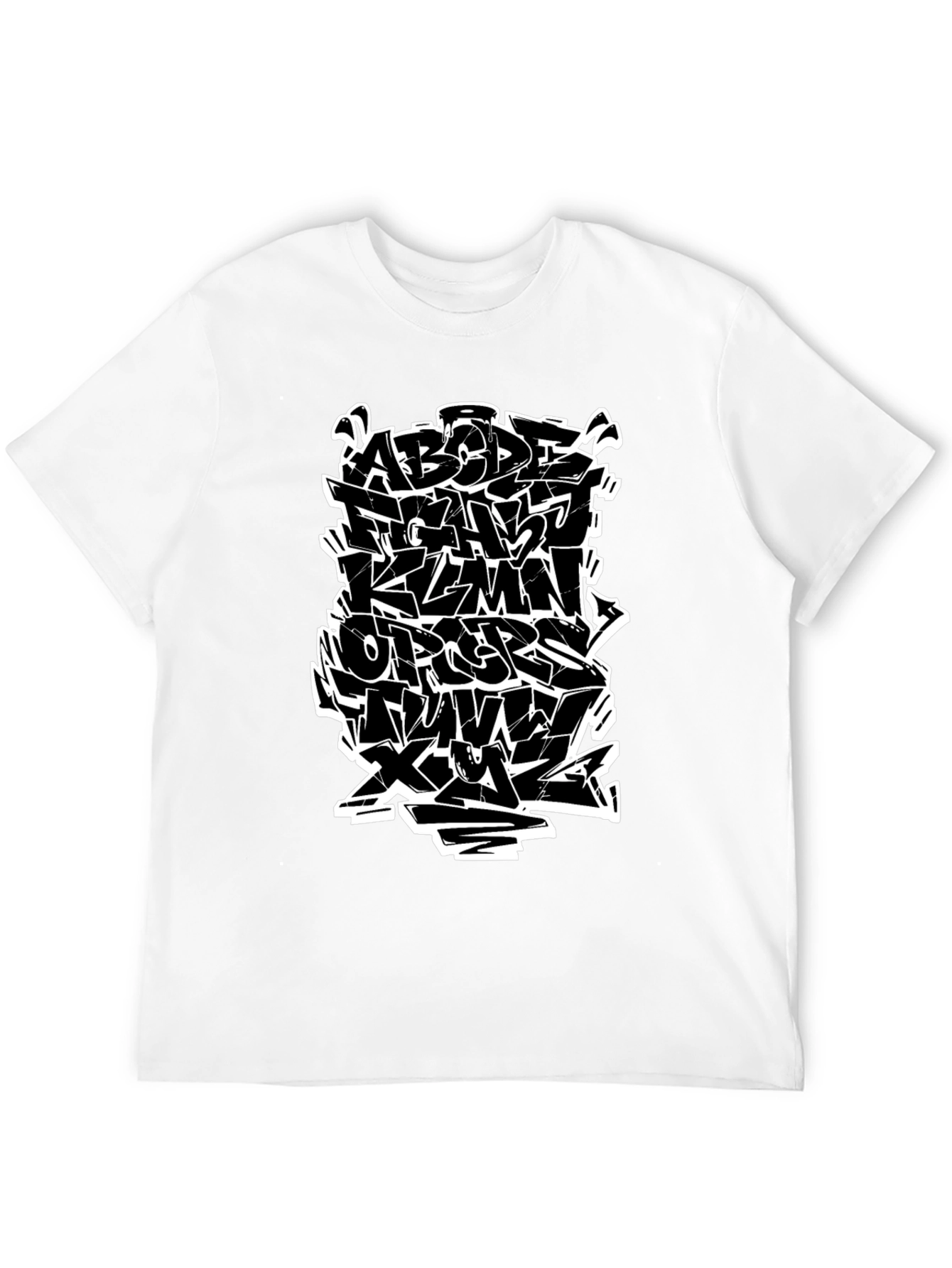 Graffiti Alphabet Black T-Shirt - Urban Style