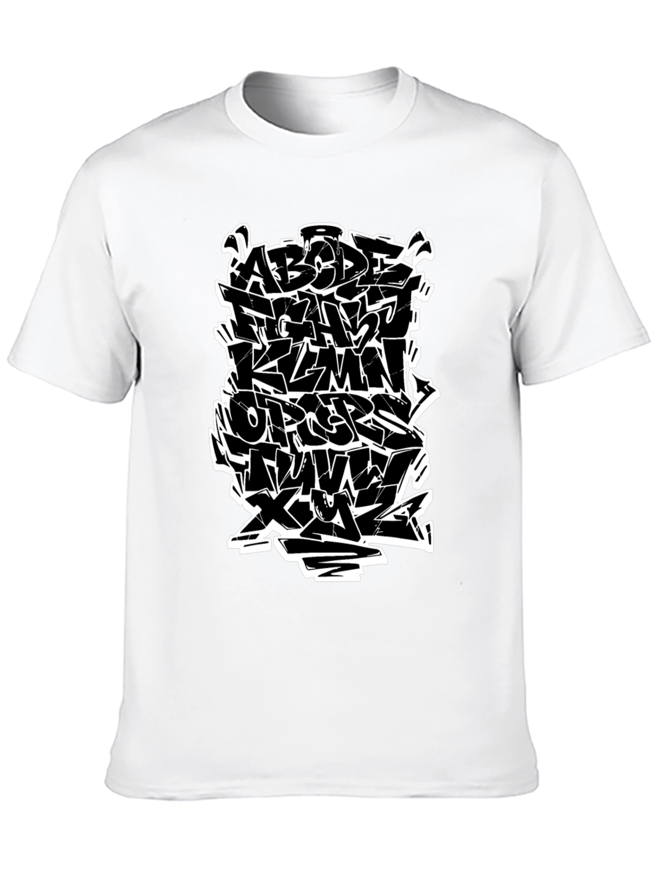 Graffiti Alphabet Black T-Shirt - Urban Style