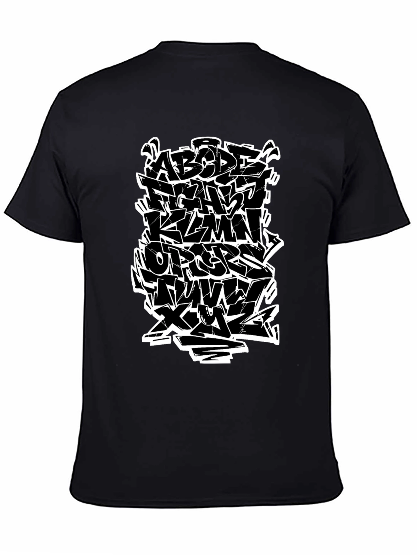 Graffiti Alphabet Black T-Shirt - Urban Style