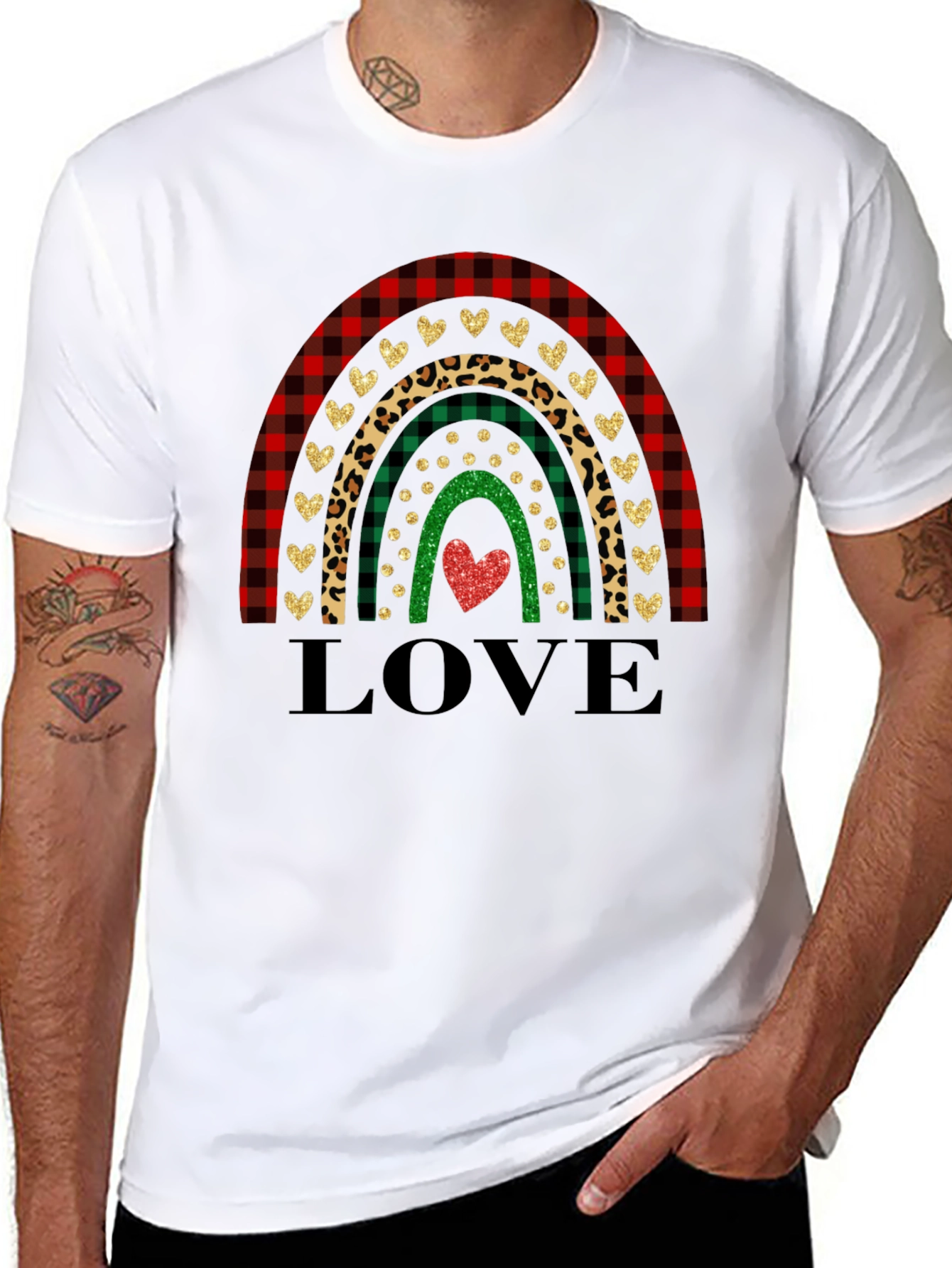 Love Rainbow Graphic Tee - Holiday T-Shirt