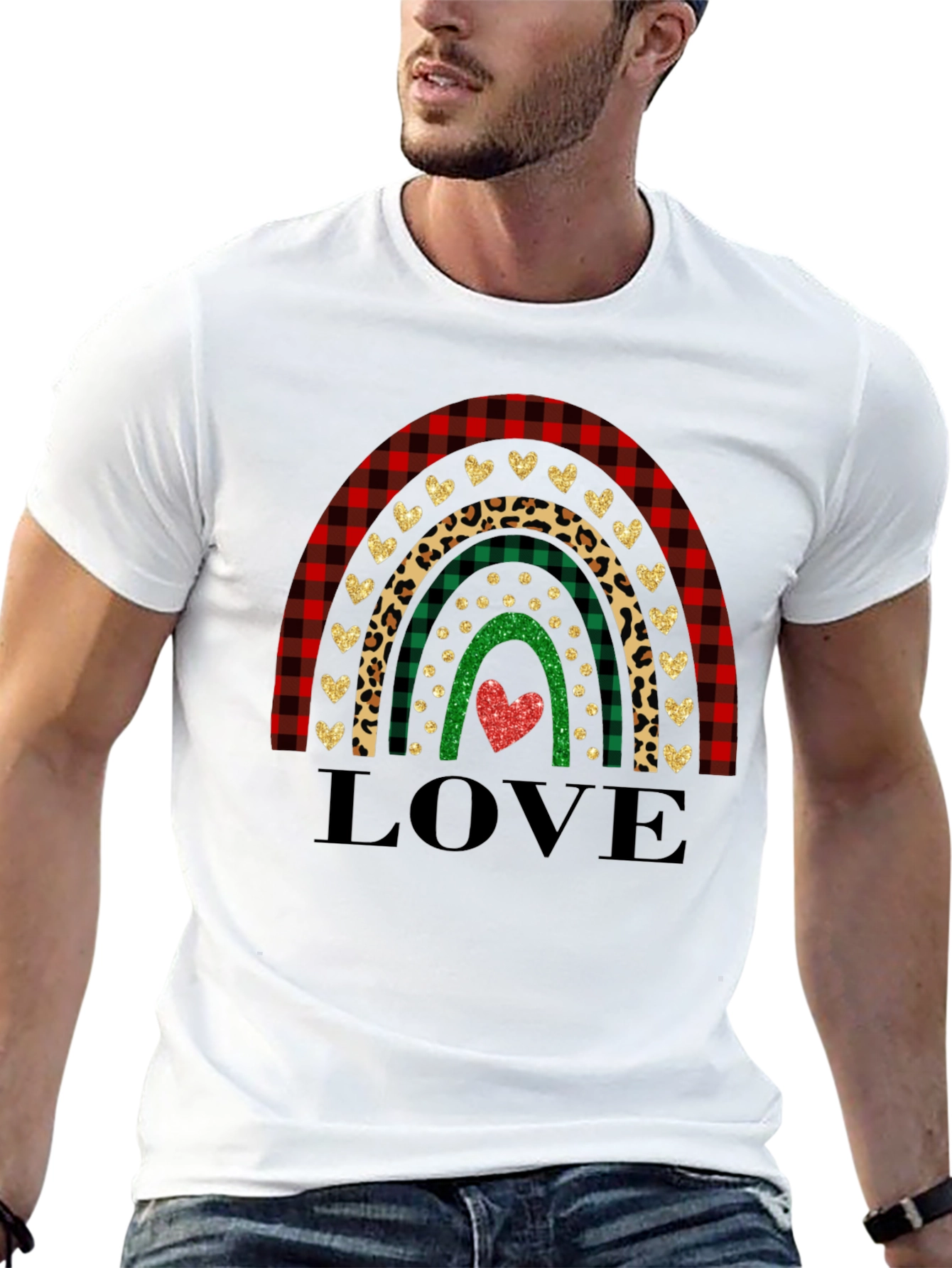 Love Rainbow Graphic Tee - Holiday T-Shirt