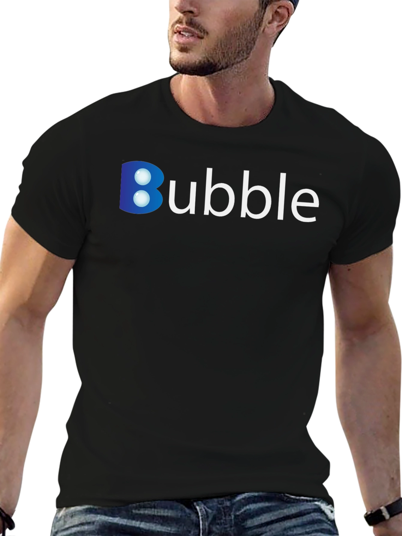 Bubble Logo Graphic Tee - Modern Casual Wear