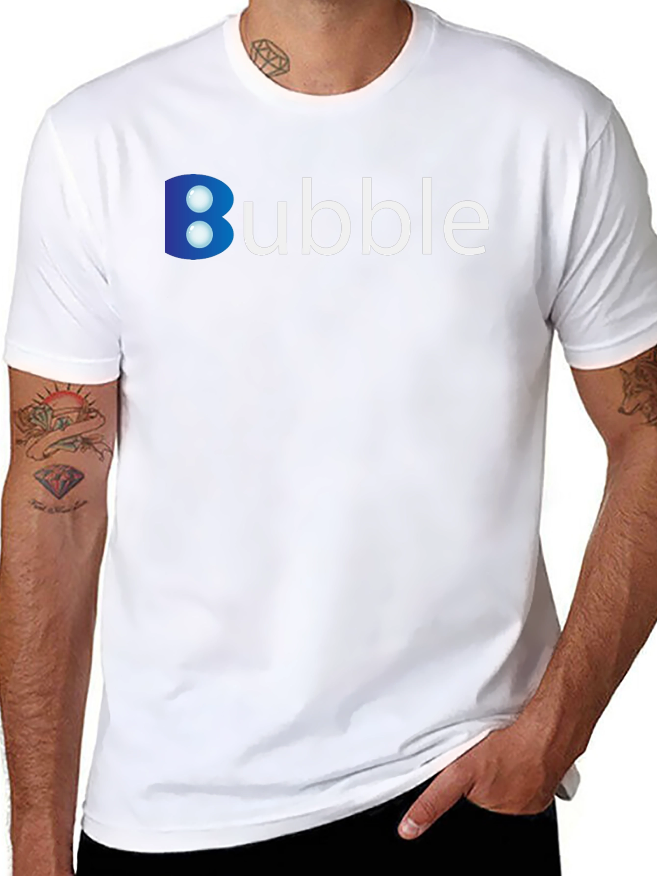 Bubble Logo Graphic Tee - Modern Casual Wear