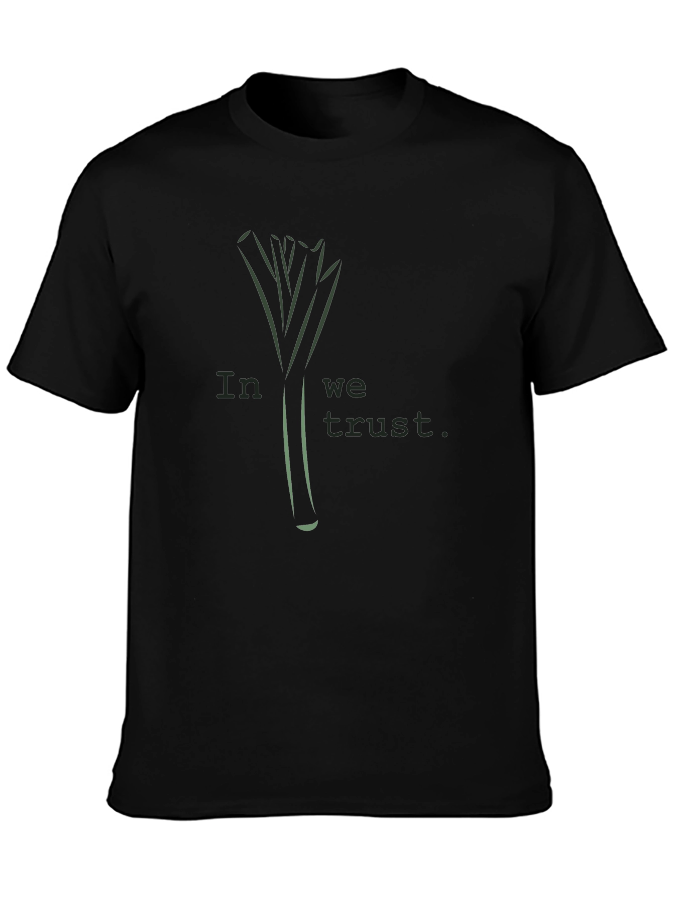 Leek Trust T-Shirt - Black Stylish Design