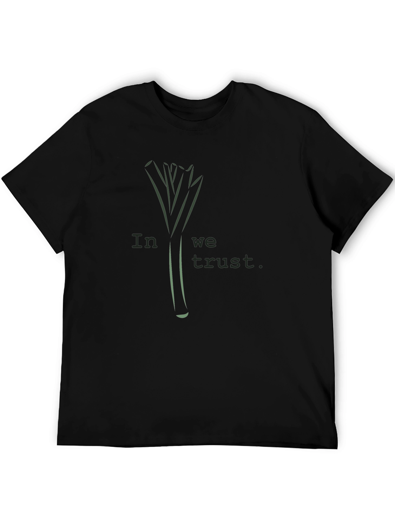 Leek Trust T-Shirt - Black Stylish Design