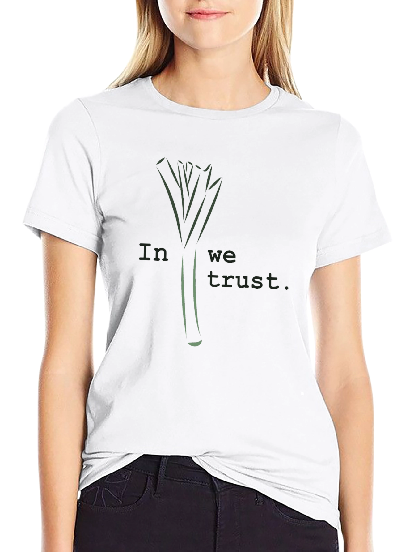 Leek Trust T-Shirt - Black Stylish Design