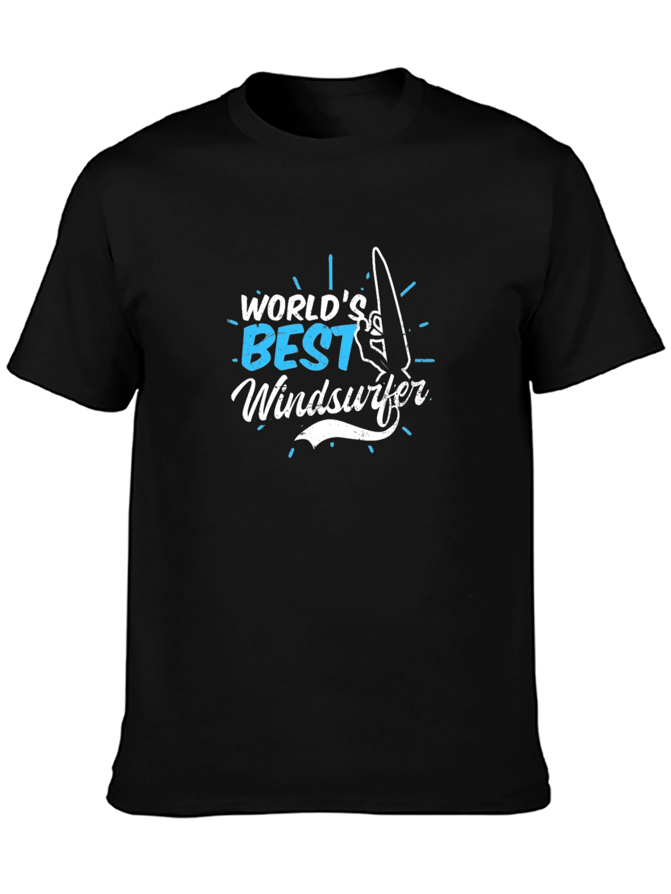 Worlds Best Windsurfer Black T-Shirt