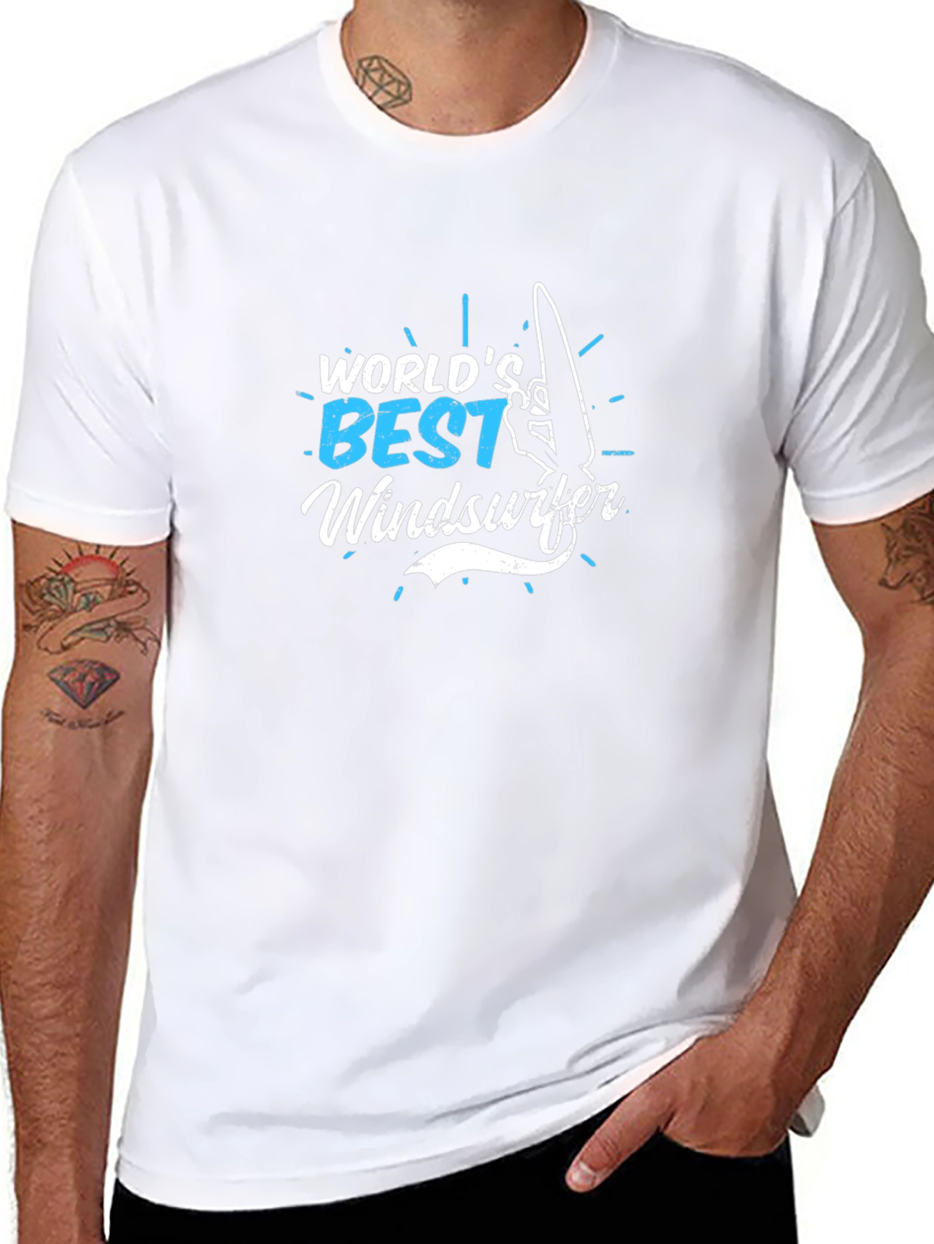 Worlds Best Windsurfer Black T-Shirt
