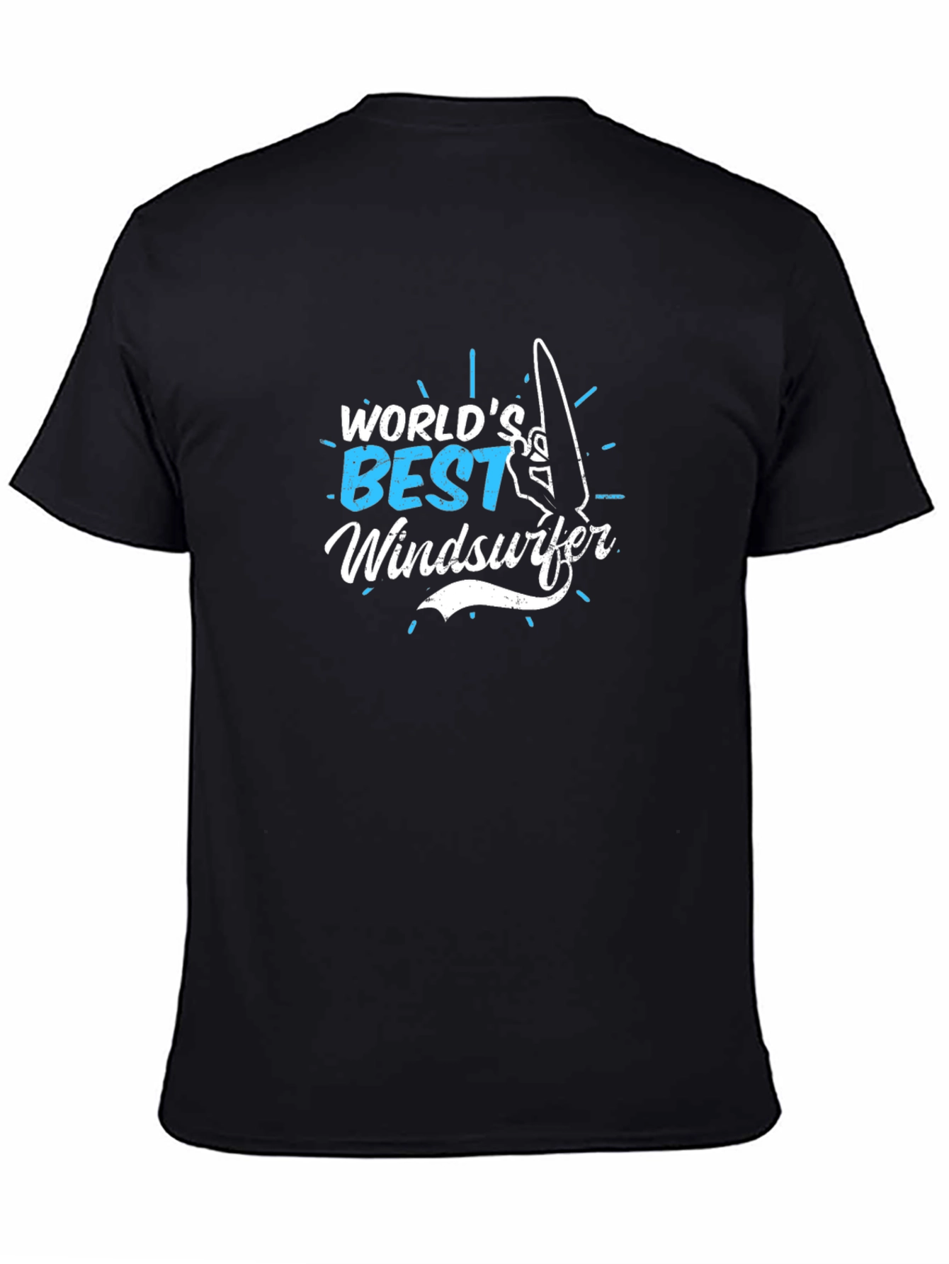 Worlds Best Windsurfer Black T-Shirt