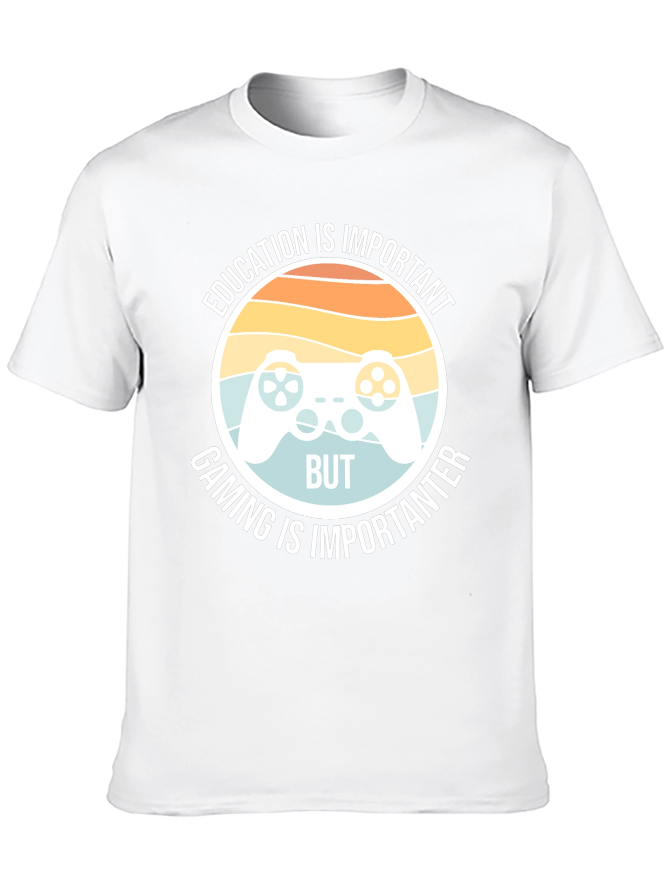 Funny Gamer T-Shirt - Education vs Gaming