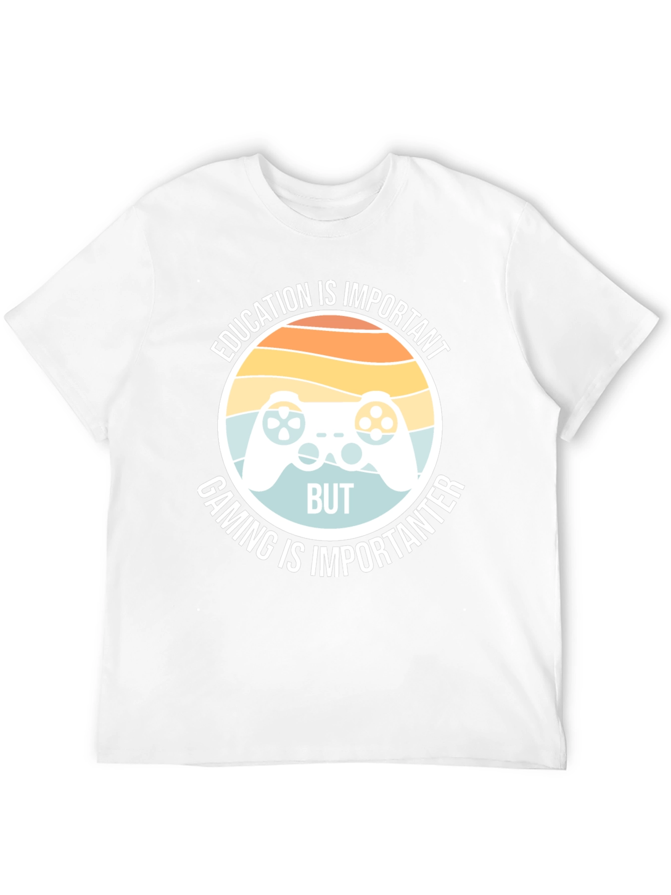 Funny Gamer T-Shirt - Education vs Gaming