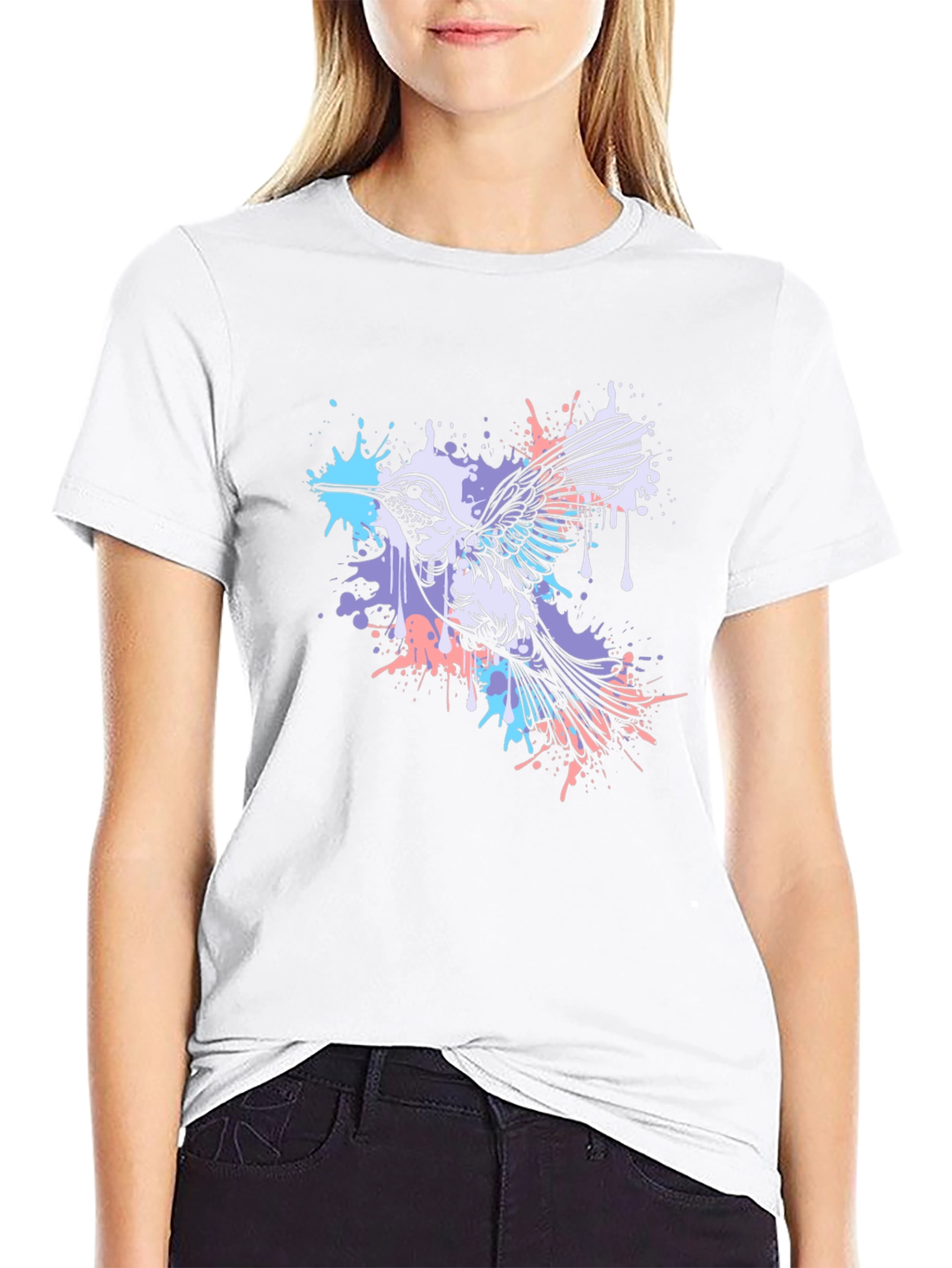 Hummingbird Graphic T-Shirt - Black