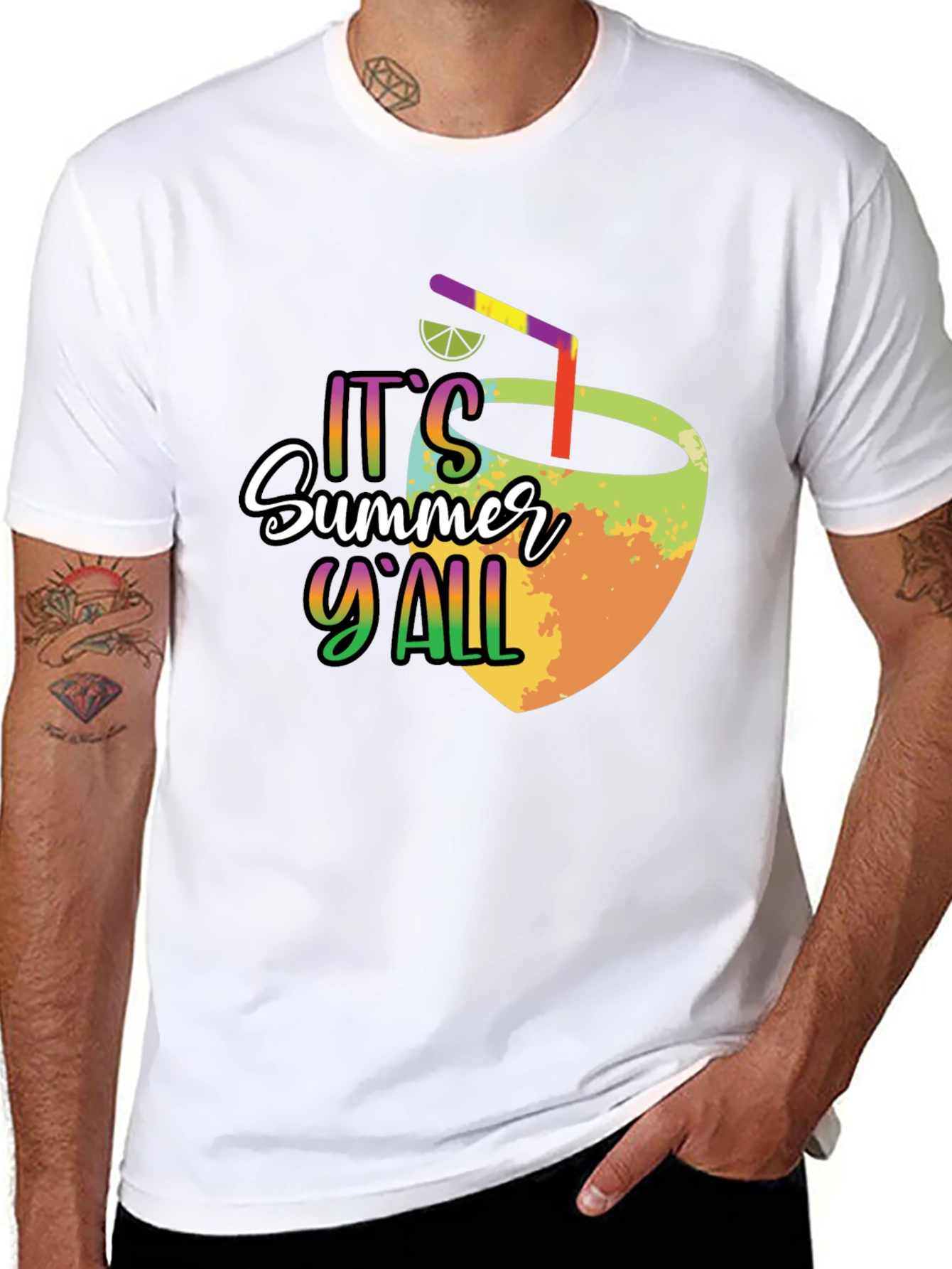 Summer Yall Graphic Tee - Black Cotton