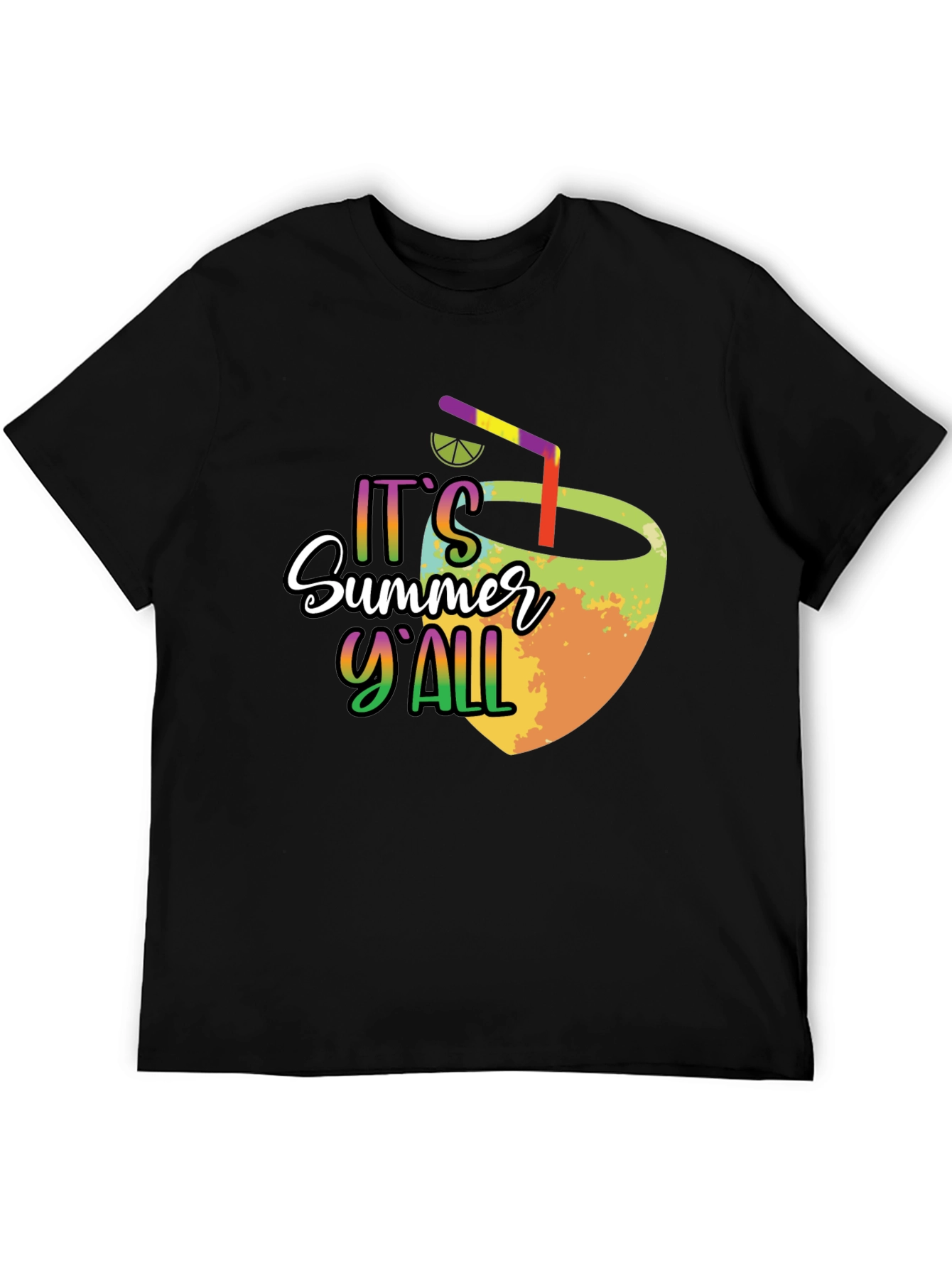Summer Yall Graphic Tee - Black Cotton