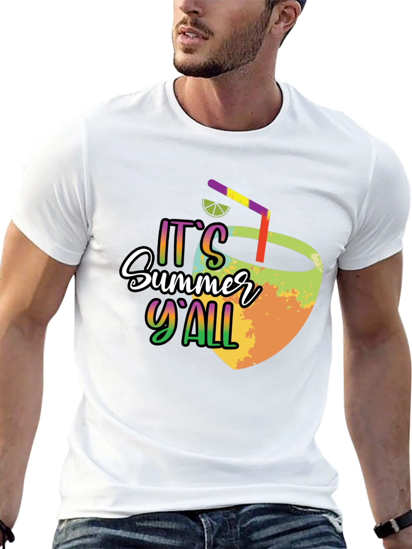 Summer Yall Graphic Tee - Black Cotton