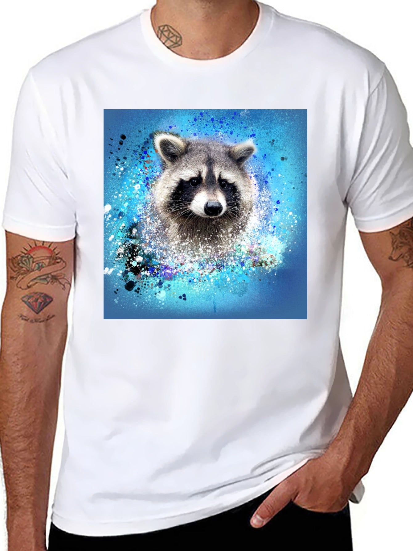 Raccoon Splash T-Shirt - Unique Graphic Tee