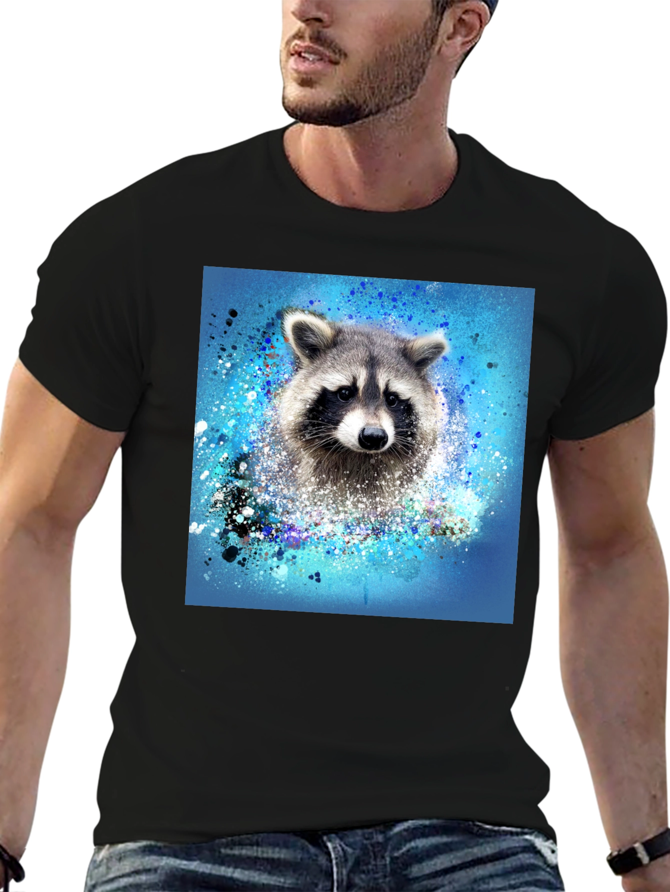 Raccoon Splash T-Shirt - Unique Graphic Tee