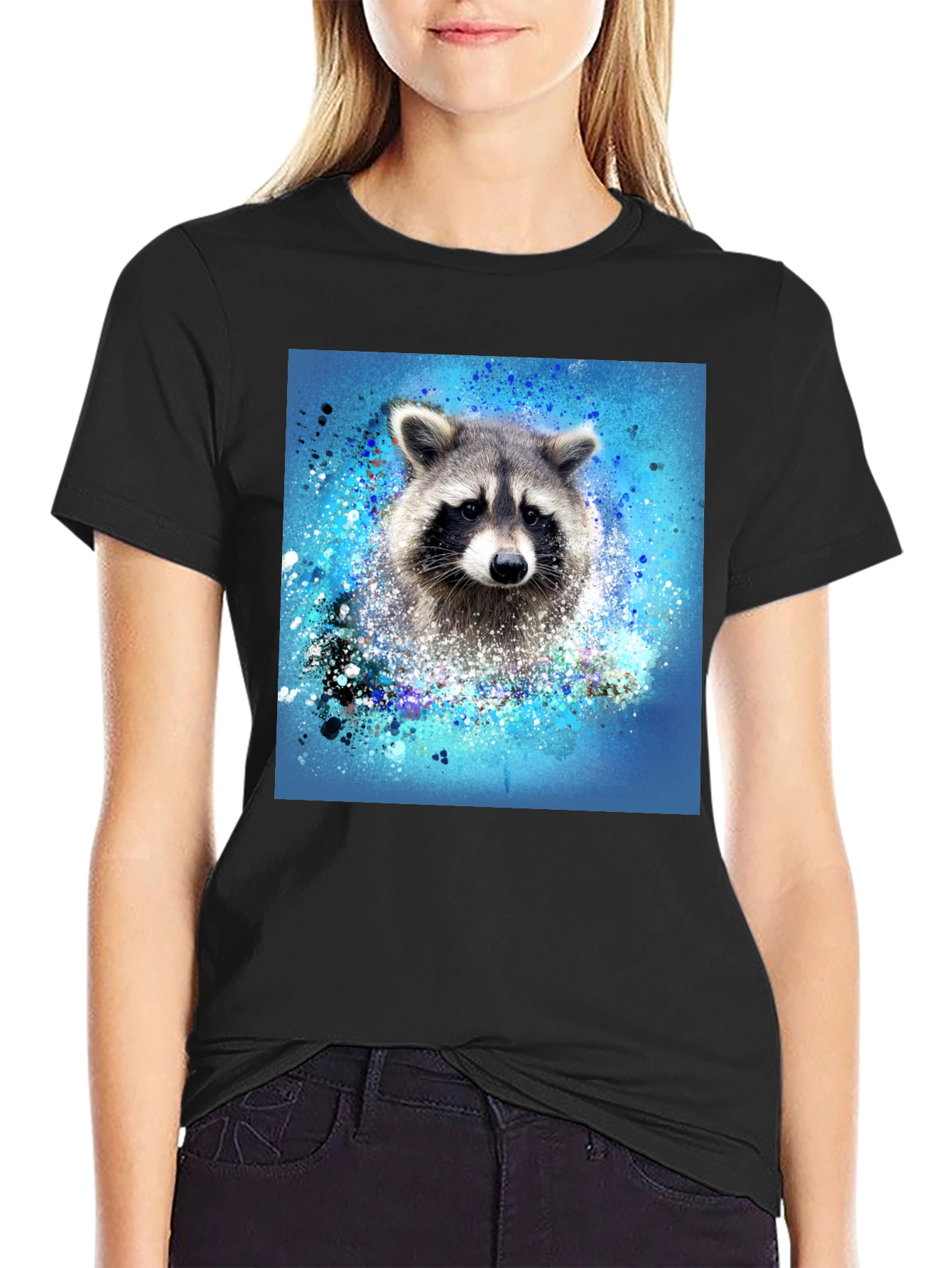 Raccoon Splash T-Shirt - Unique Graphic Tee