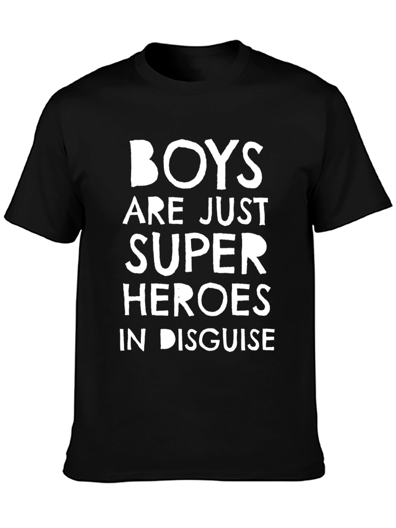 Boys are Super Heroes T-Shirt - Black Graphic Tee