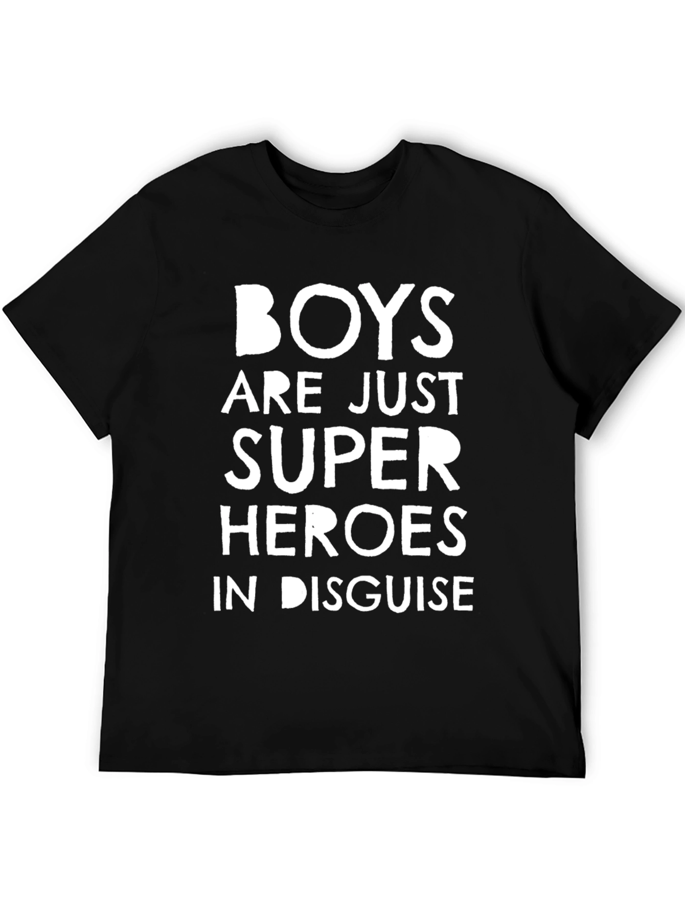 Boys are Super Heroes T-Shirt - Black Graphic Tee