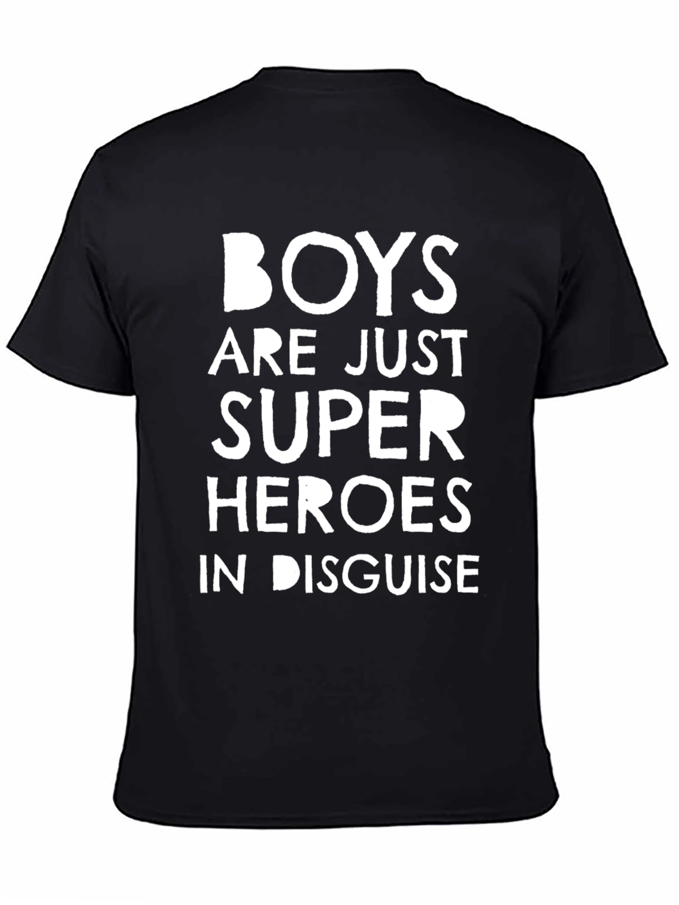Boys are Super Heroes T-Shirt - Black Graphic Tee